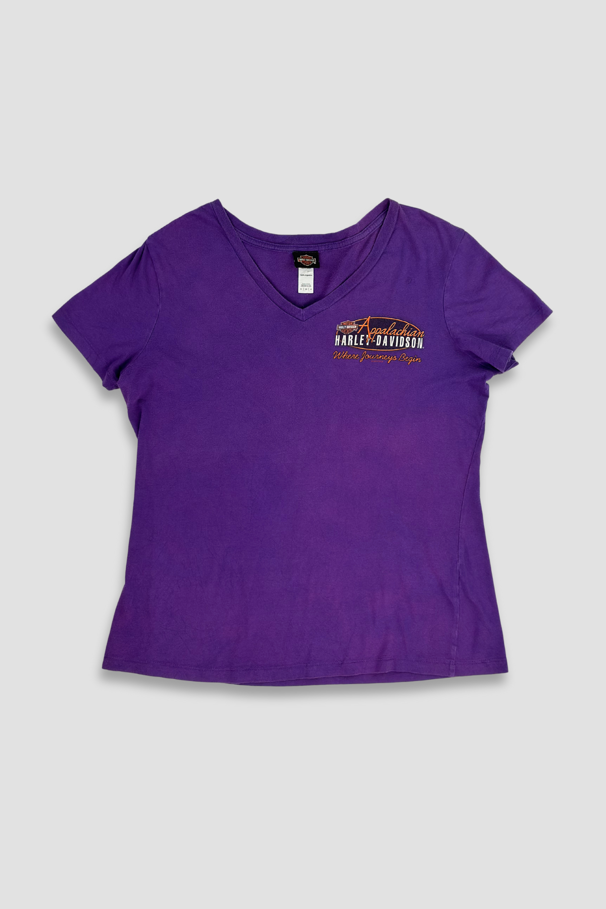 Harley Davidson Purple V-Neck T-Shirt