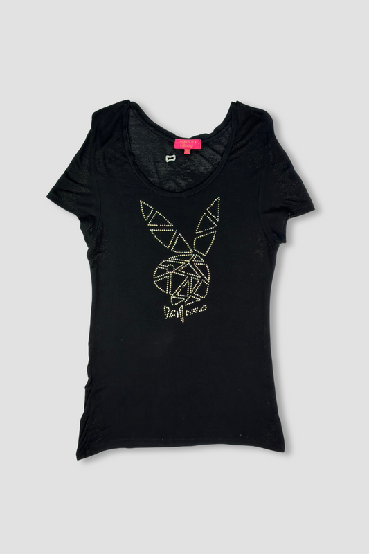 Playboy Bunny Rhinestone Classic Logo T-Shirt