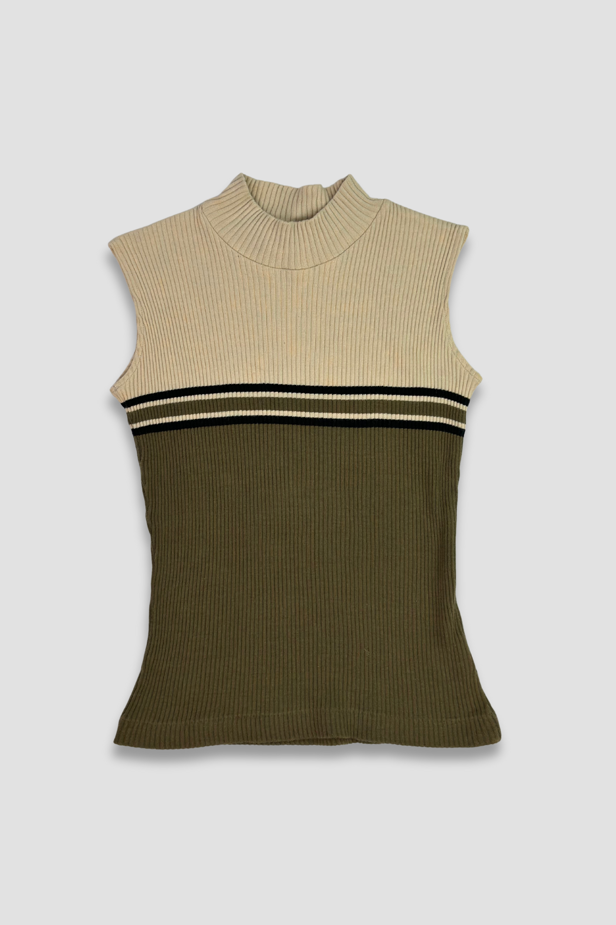 Duquesne Mock Neck Ribbed Tank Top