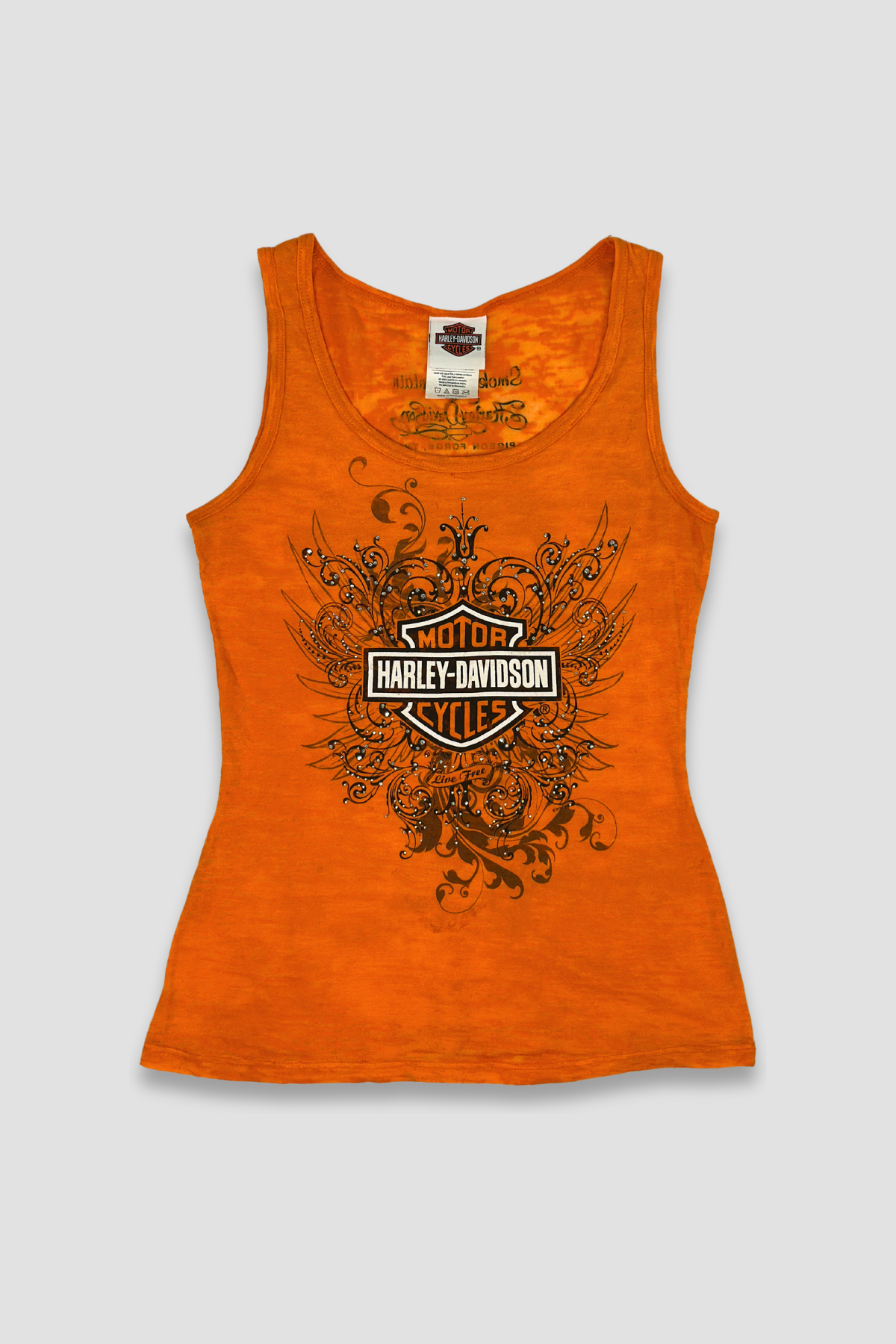 Harley Davidson Orange Tank Top