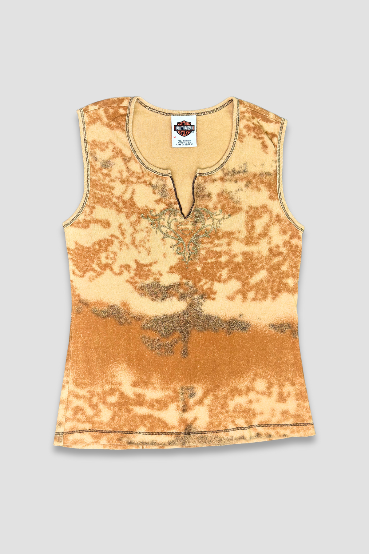 Harley Davidson Acid Wash Sleeveless Cotton Top