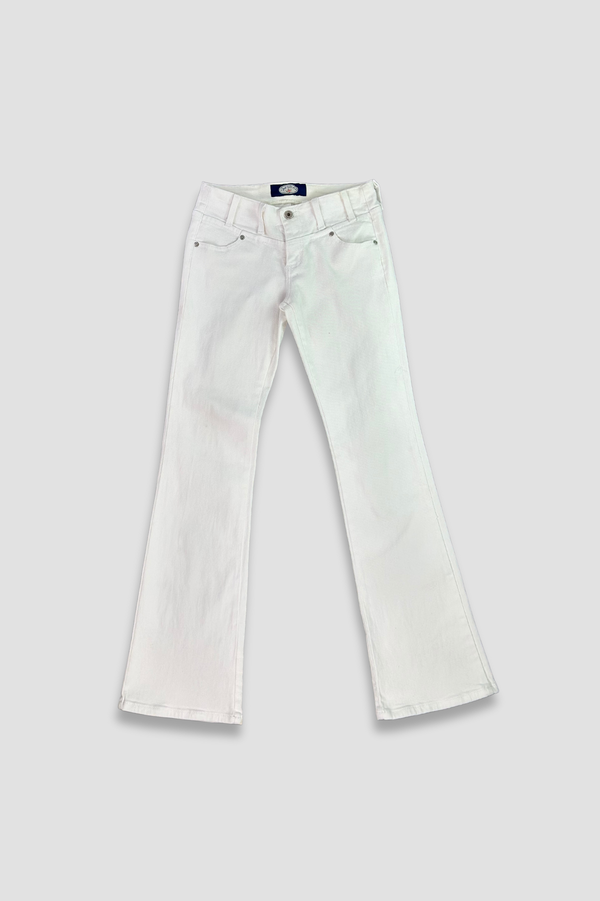 Just USA White Denim Straight Leg Jeans