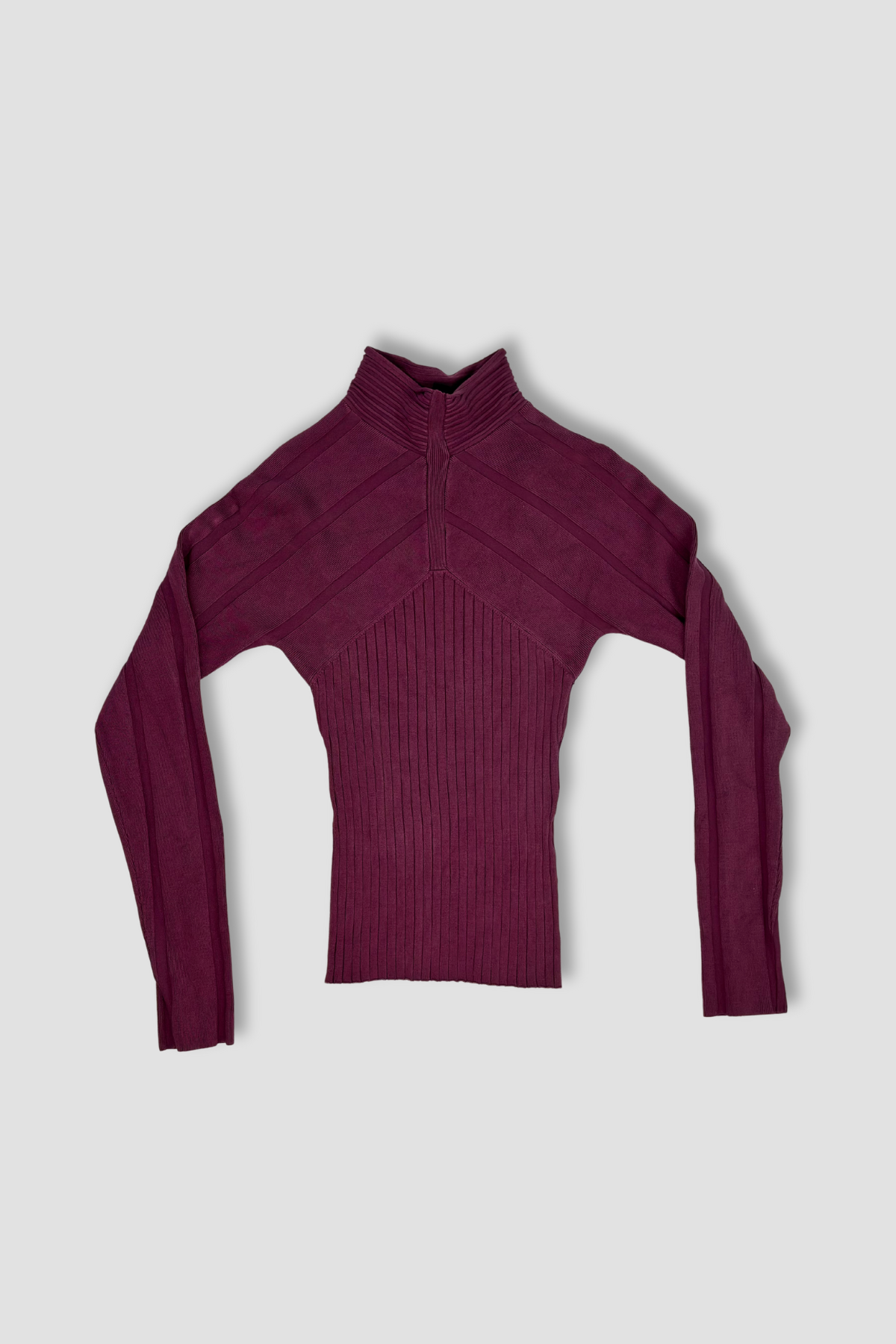 Bebe Knit Mock Neck Long-Sleeve Sweater