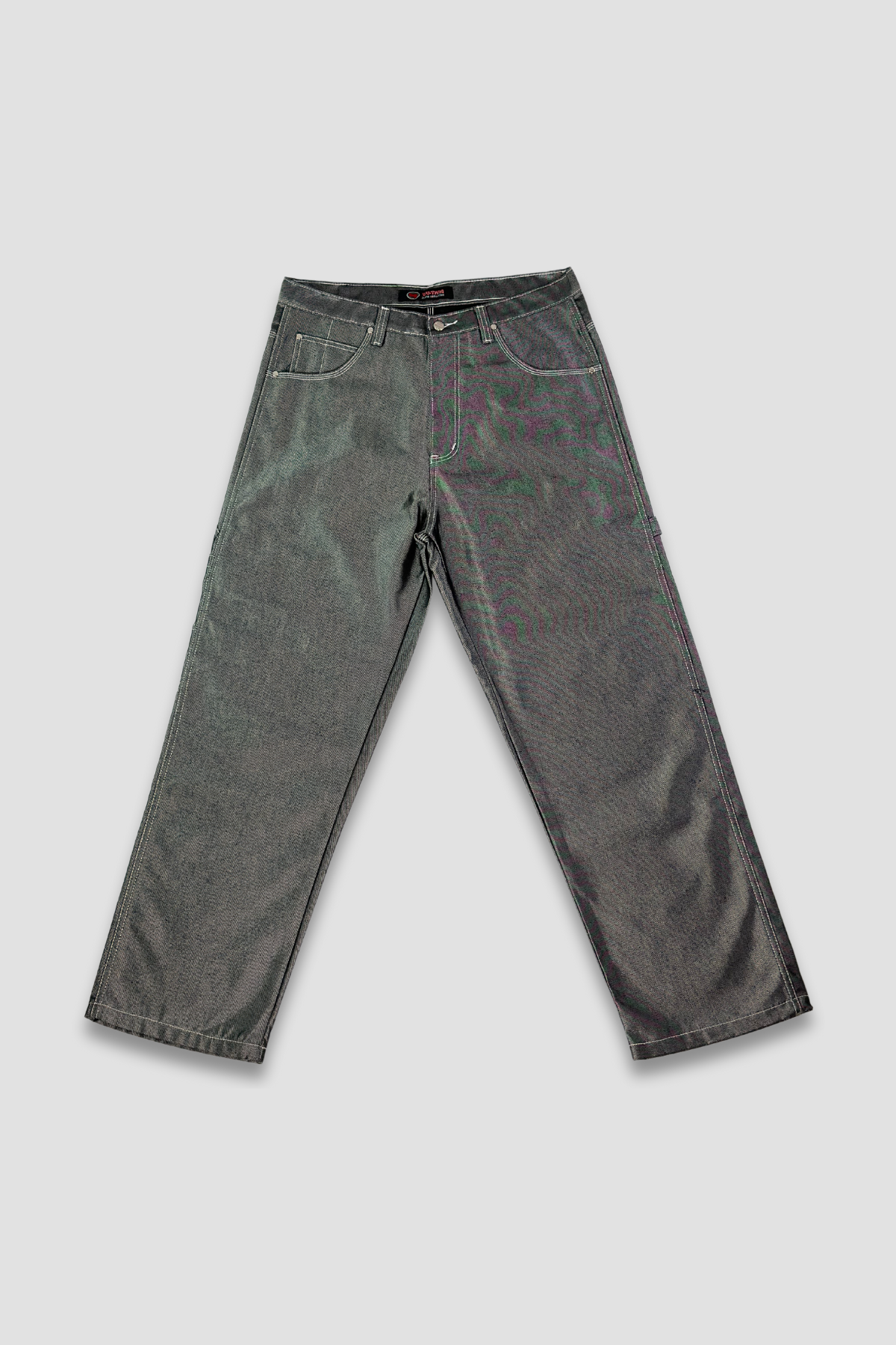 Wu Tang Jeans Collection Wide Fit Metallic Cargo Denim Pants