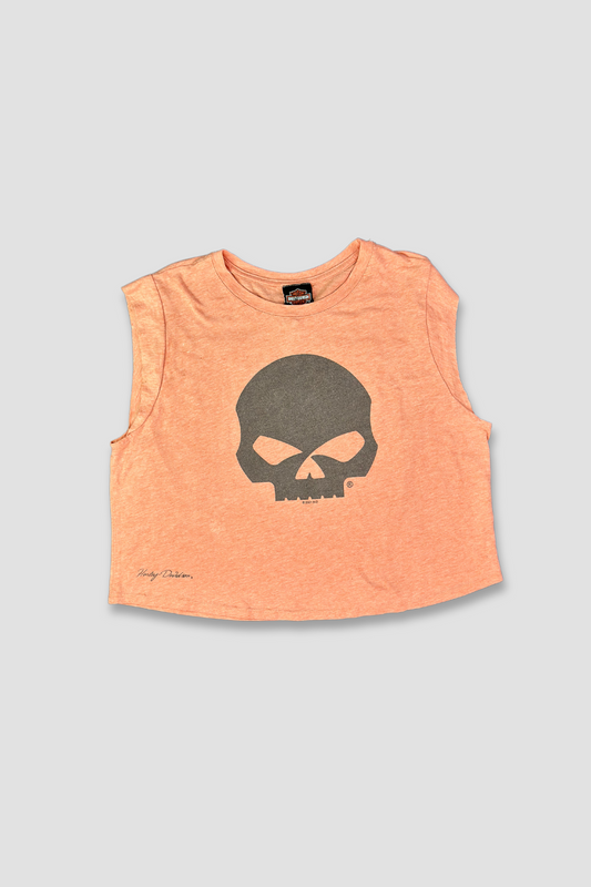 Harley Davidson Skull Graphic Crop Top