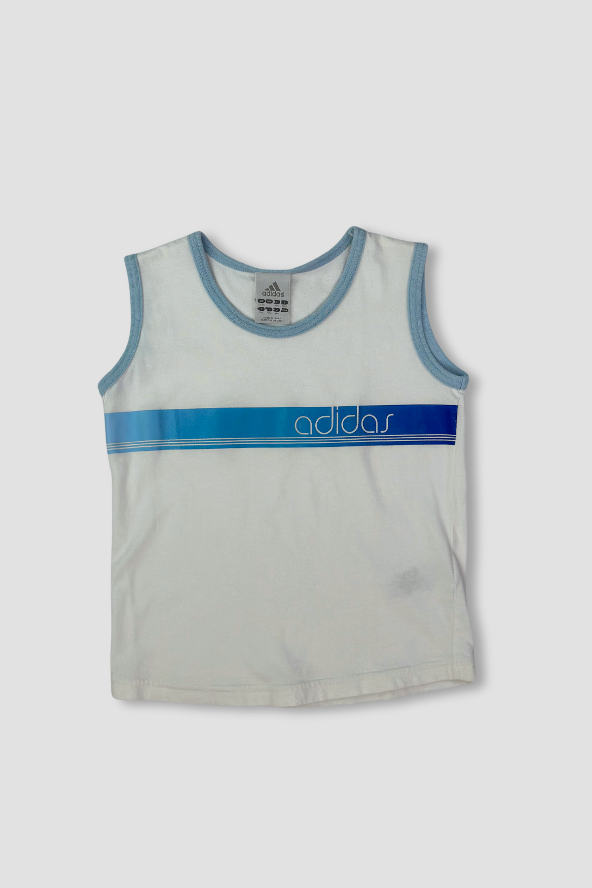 Adidas Baby Blue Graphic Sleeveless Tank Top