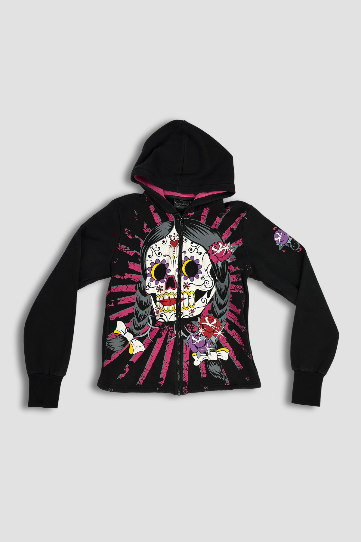 Living Dead Souls Skull Zip Hoodie