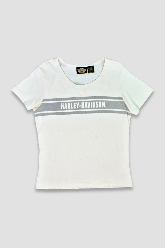 Harley Davidson Men's Large White Cotton Crew Neck T-Shirt