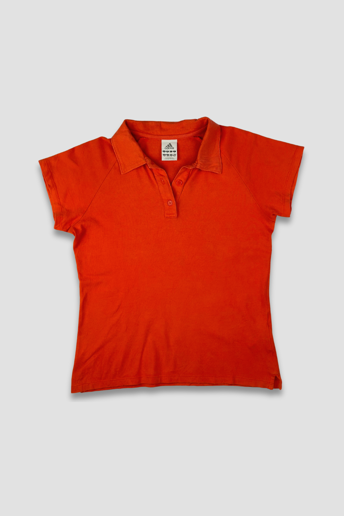 Adidas Women's Orange Polo Collar Short Sleeve Shirt