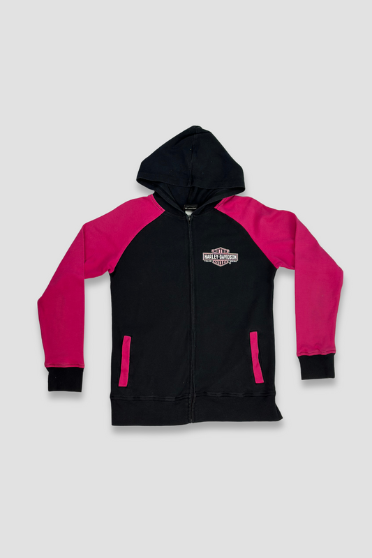 Harley Davidson Zip Hoodie with Glitter Detail