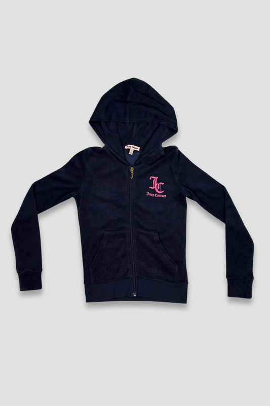 Juicy Couture Navy Blue Zipper Hoodie Jacket