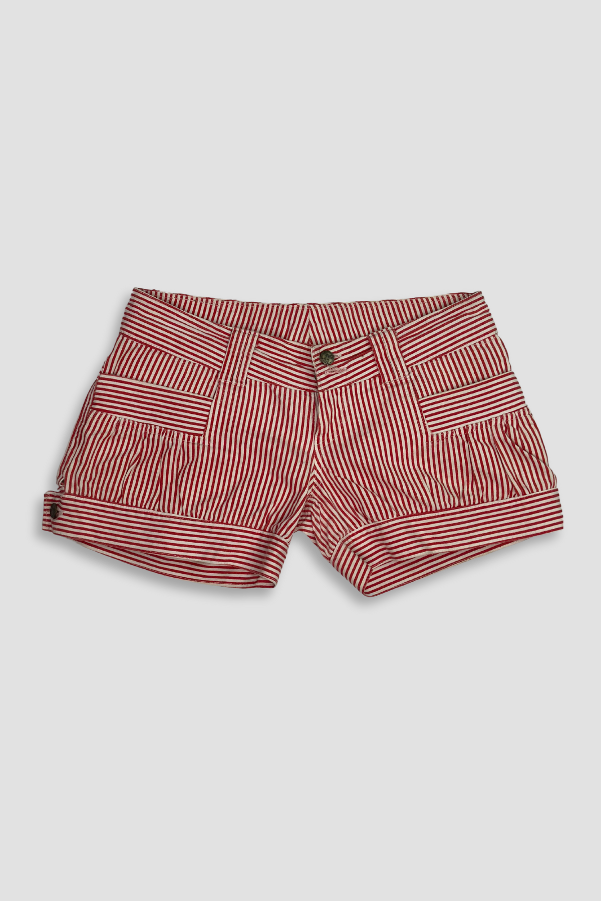 Toffy Striped Denim Mini Shorts