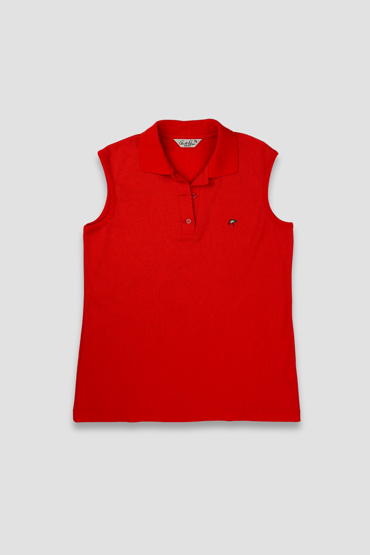 Arnold Palmer Women's Red Sleeveless Collared Top