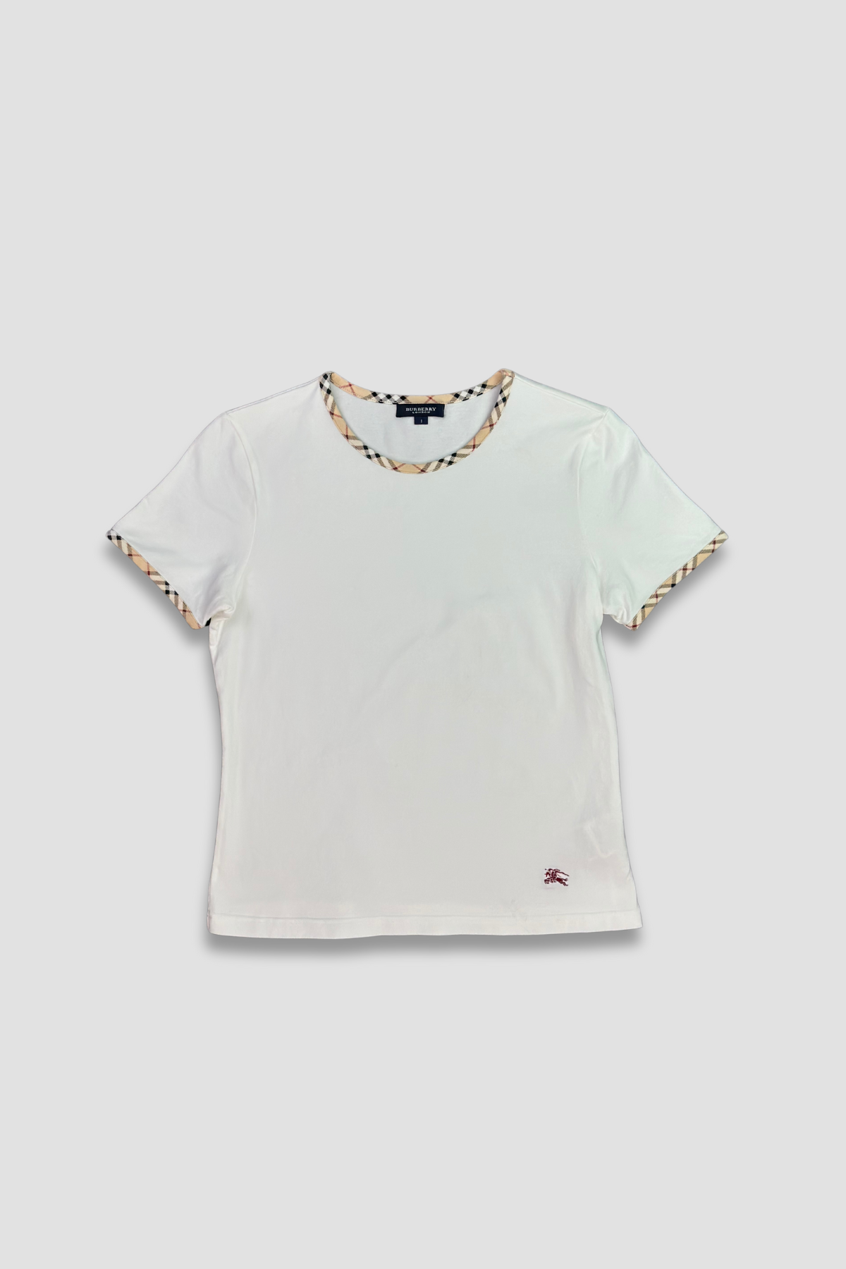 Burberry White Crew Neck T-Shirt