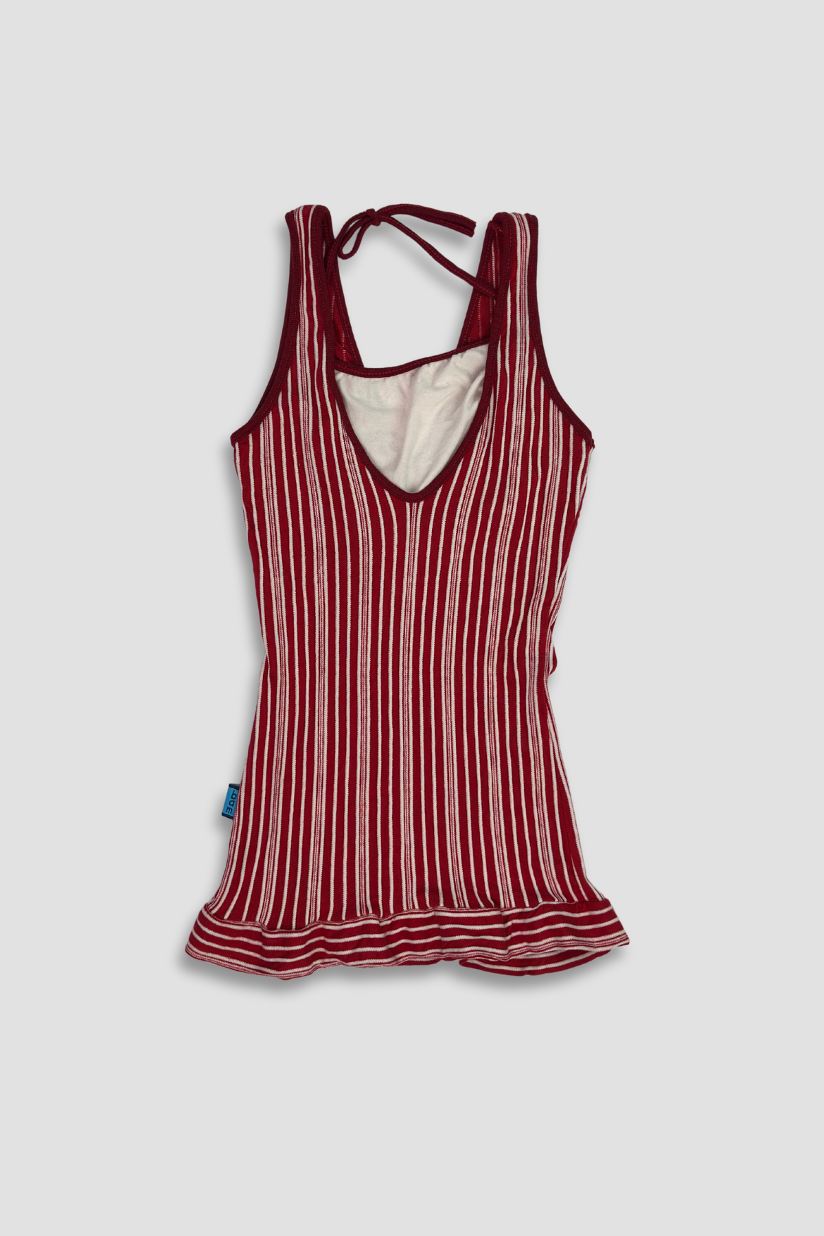 Bam Striped Tank Top with Tie Detail