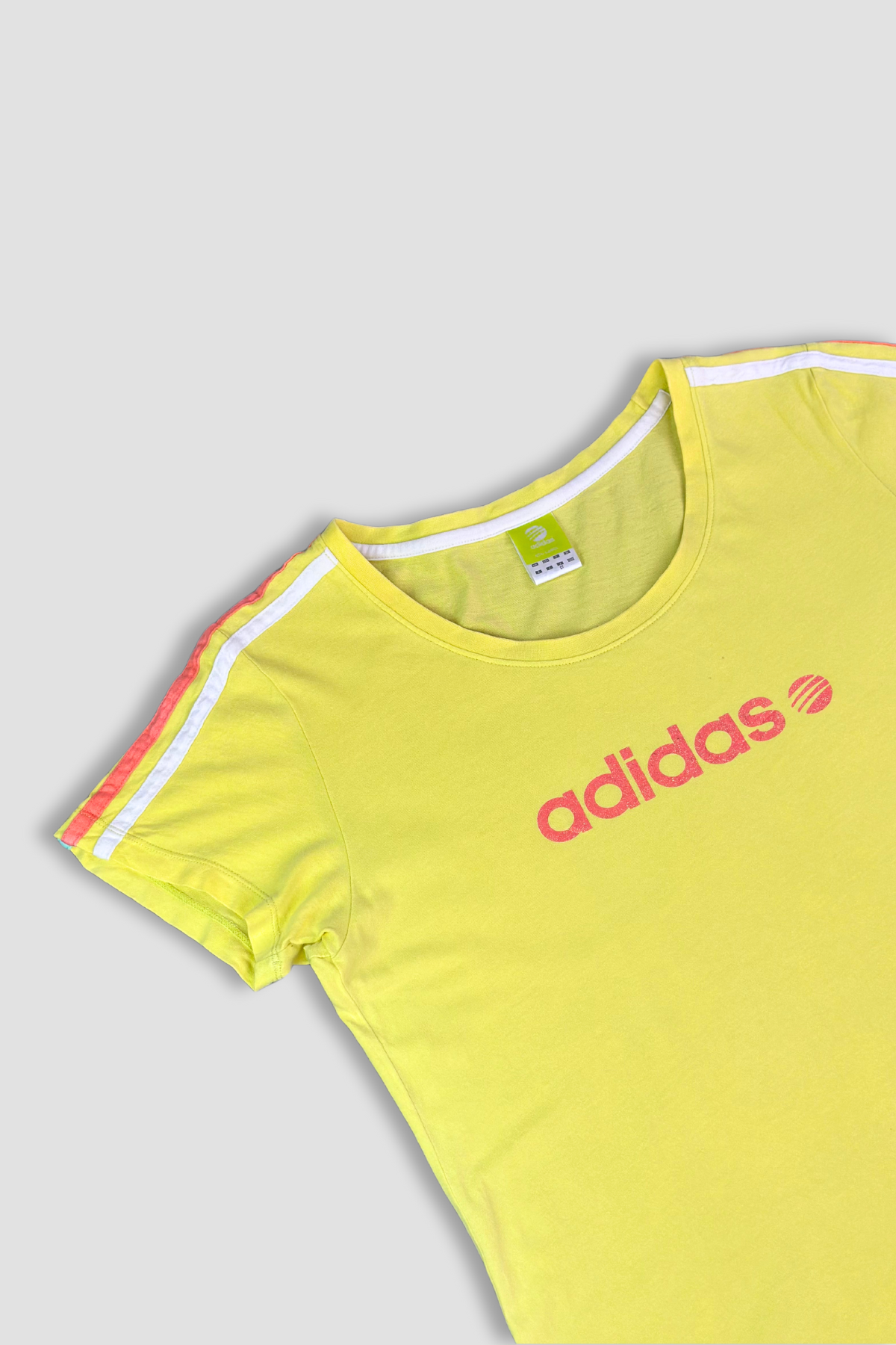 Adidas Neon Label Women's Yellow Cotton T-Shirt