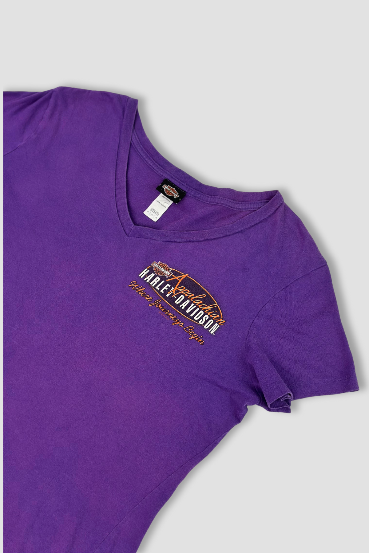 Harley Davidson Purple V-Neck T-Shirt