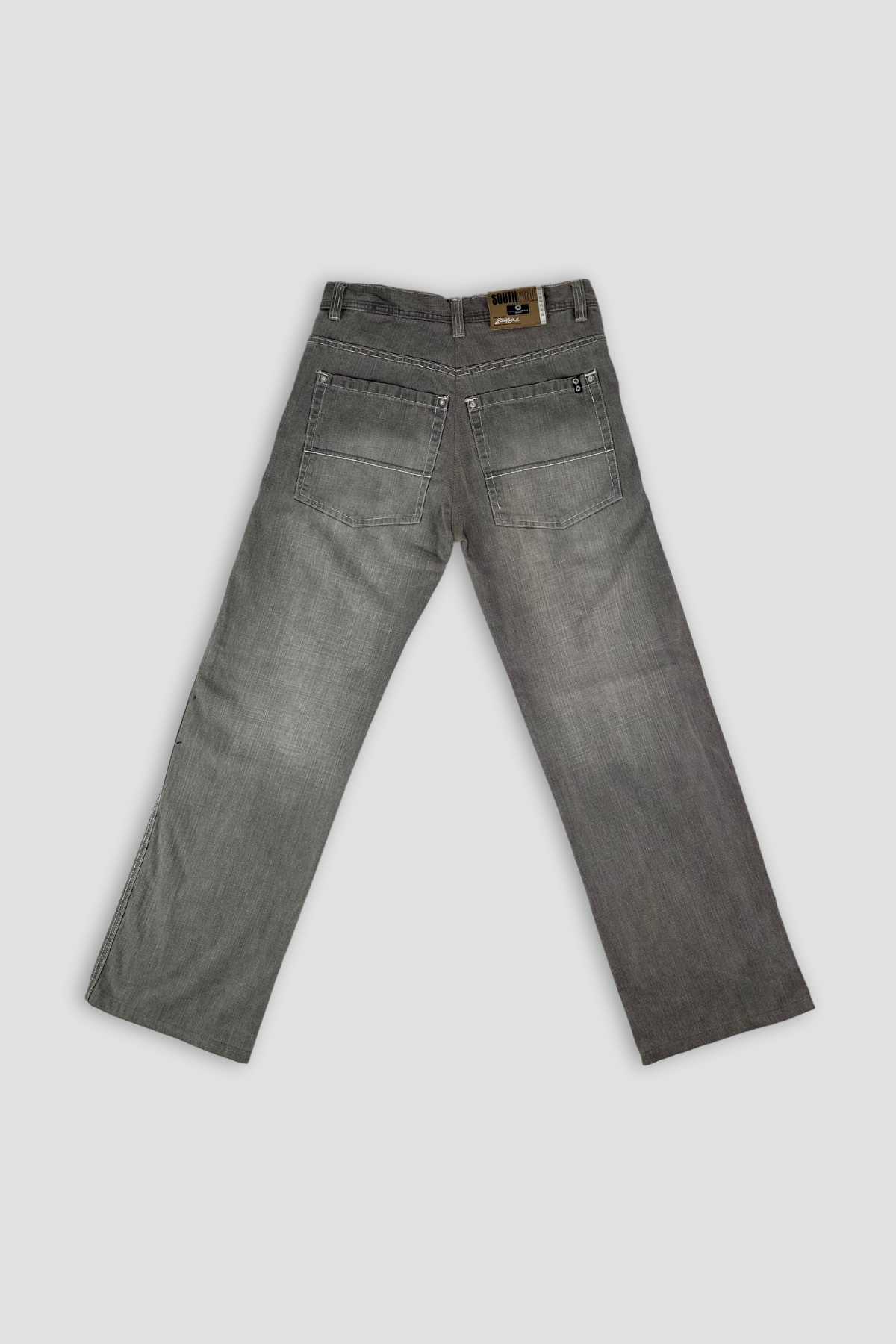 Southpole Tupac Style Wide Fit Grey Denim Jeans