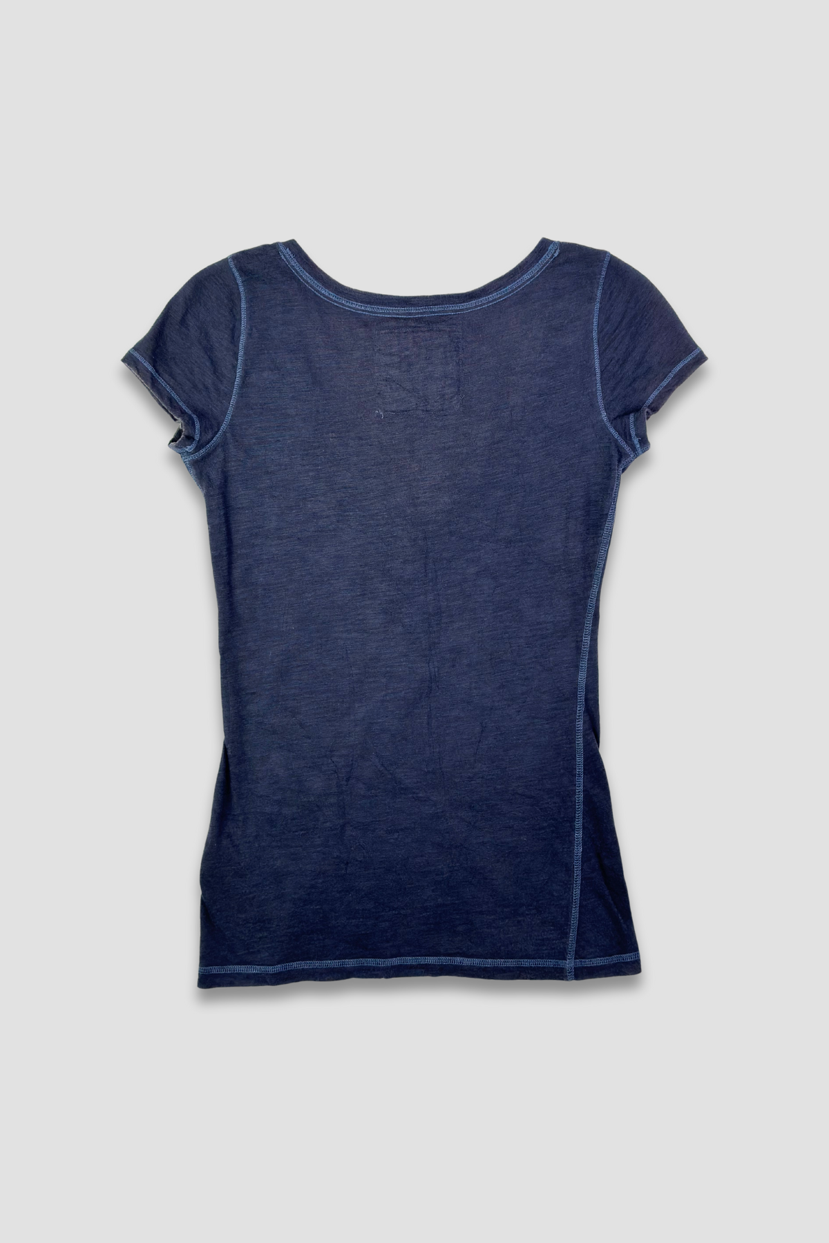 Abercrombie & Fitch Women's V-neck Button Dark Blue Shirt