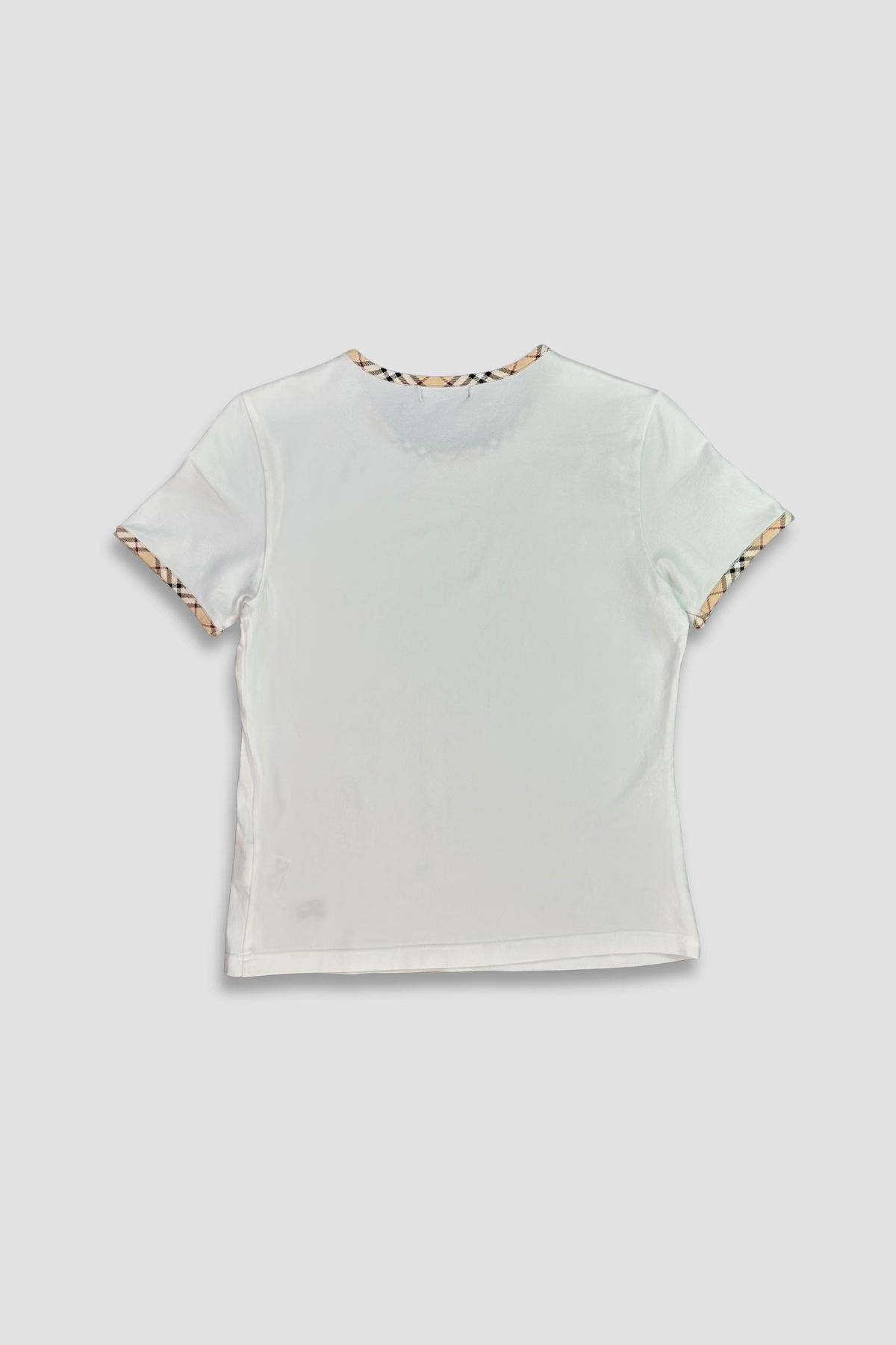 Burberry White Crew Neck T-Shirt