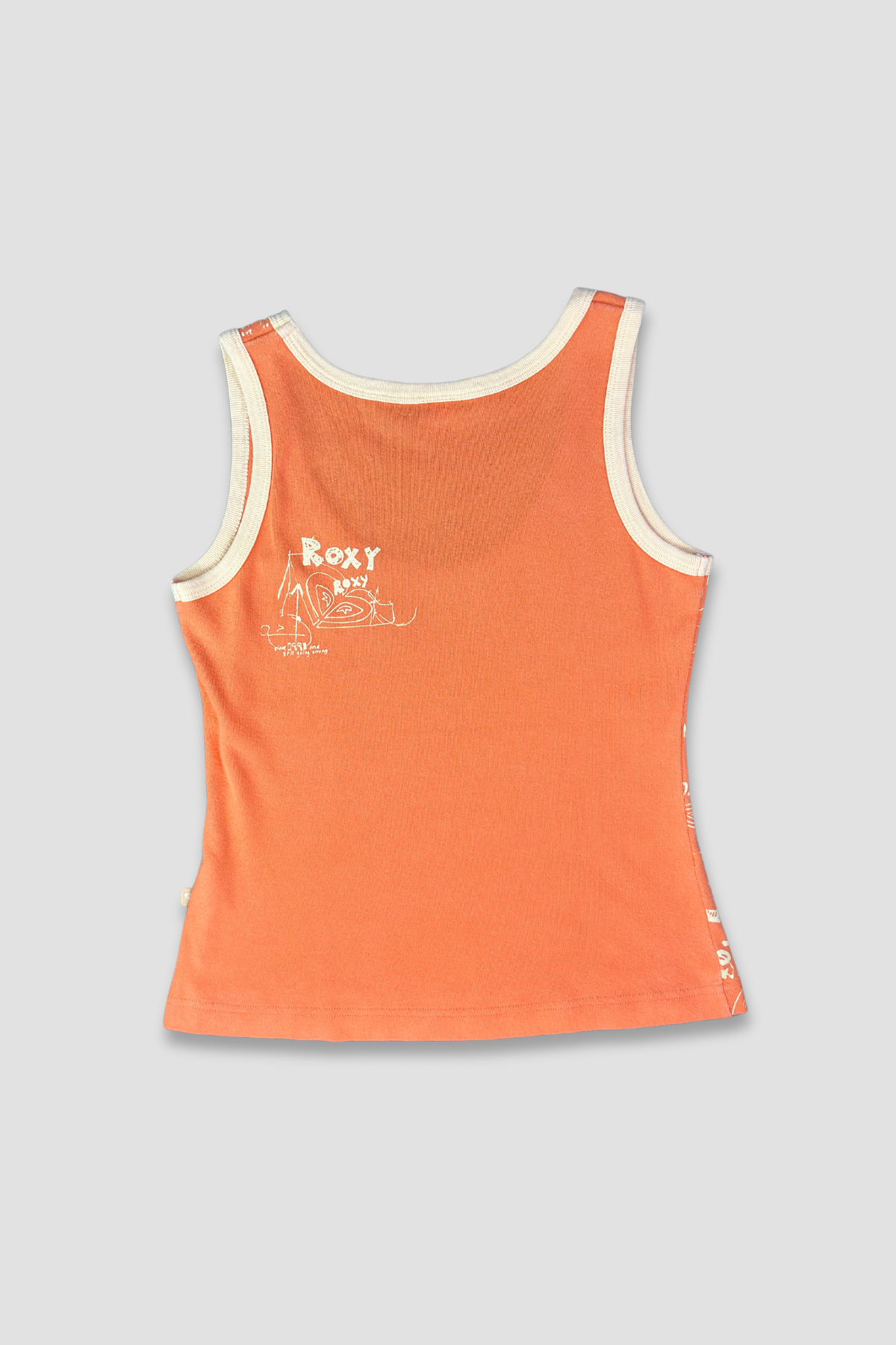 Roxy Women's Cotton Graphic Orange Tank Top