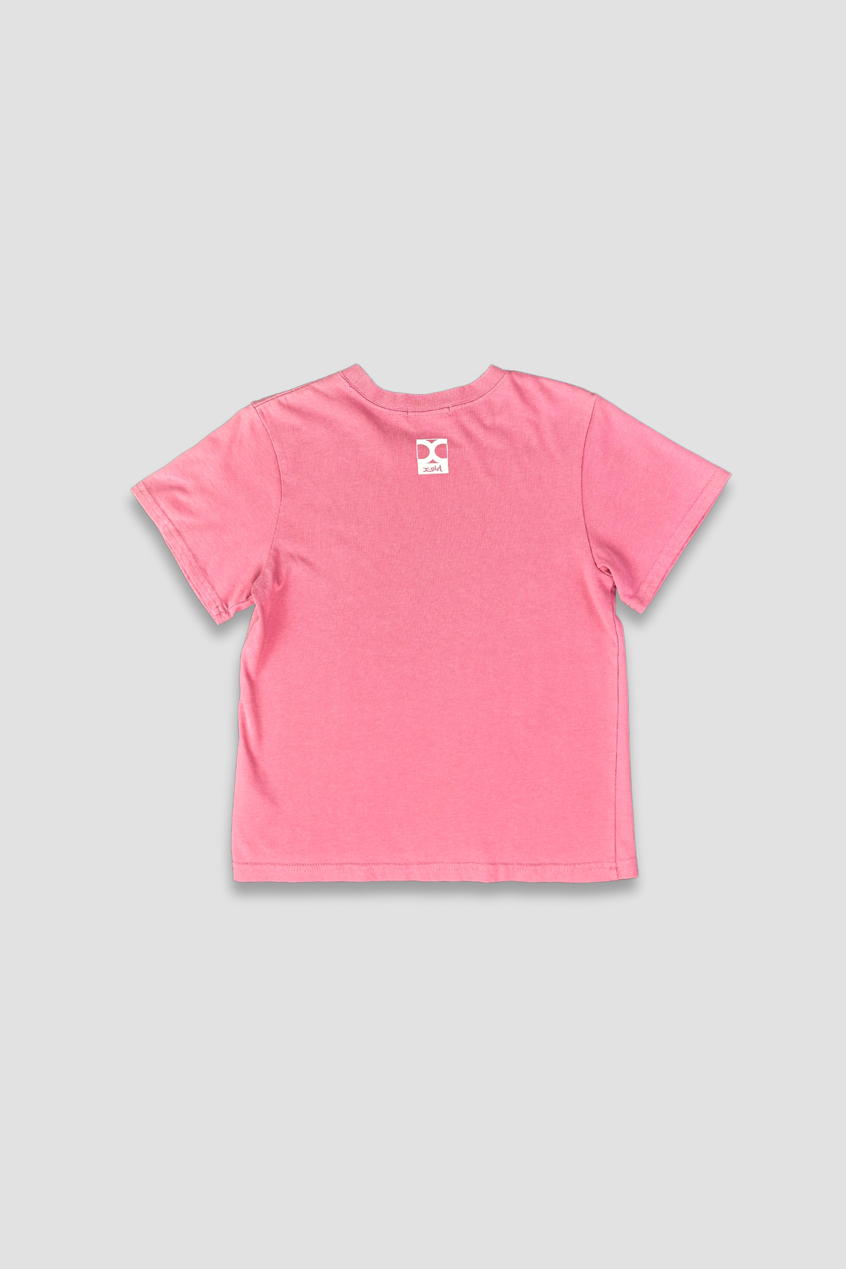 X-GIRL Girl's Crew Neck Pink Classic Logo T-Shirt