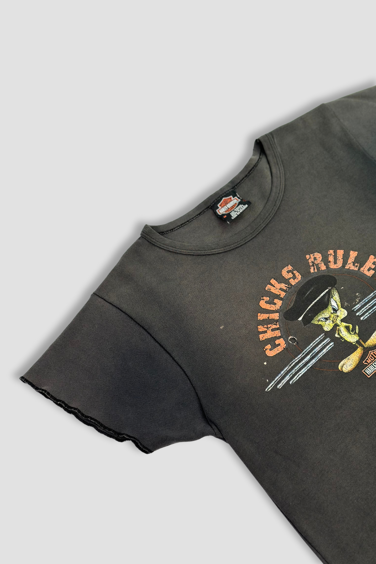 Harley Davidson Chicks Rule Lettuce Hem T-Shirt