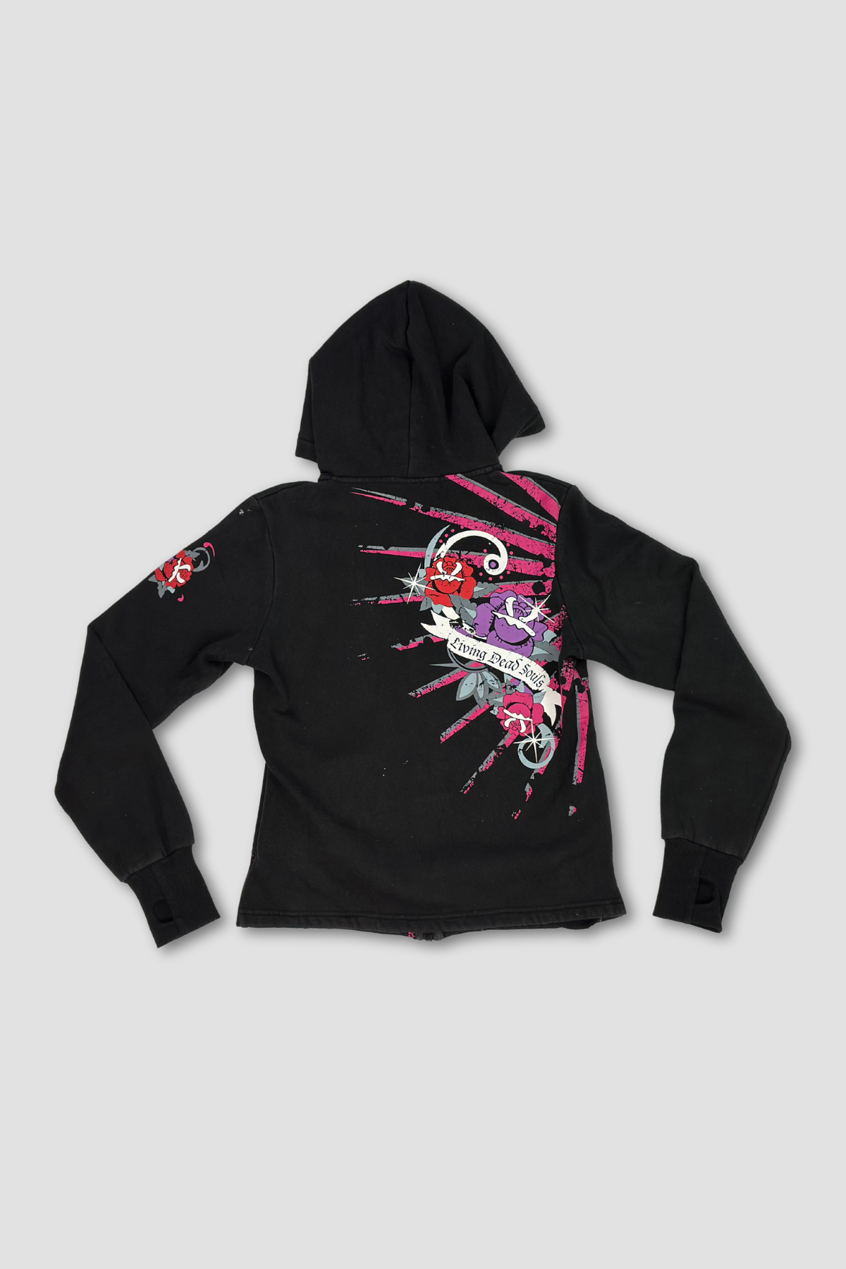 Living Dead Souls Skull Zip Hoodie