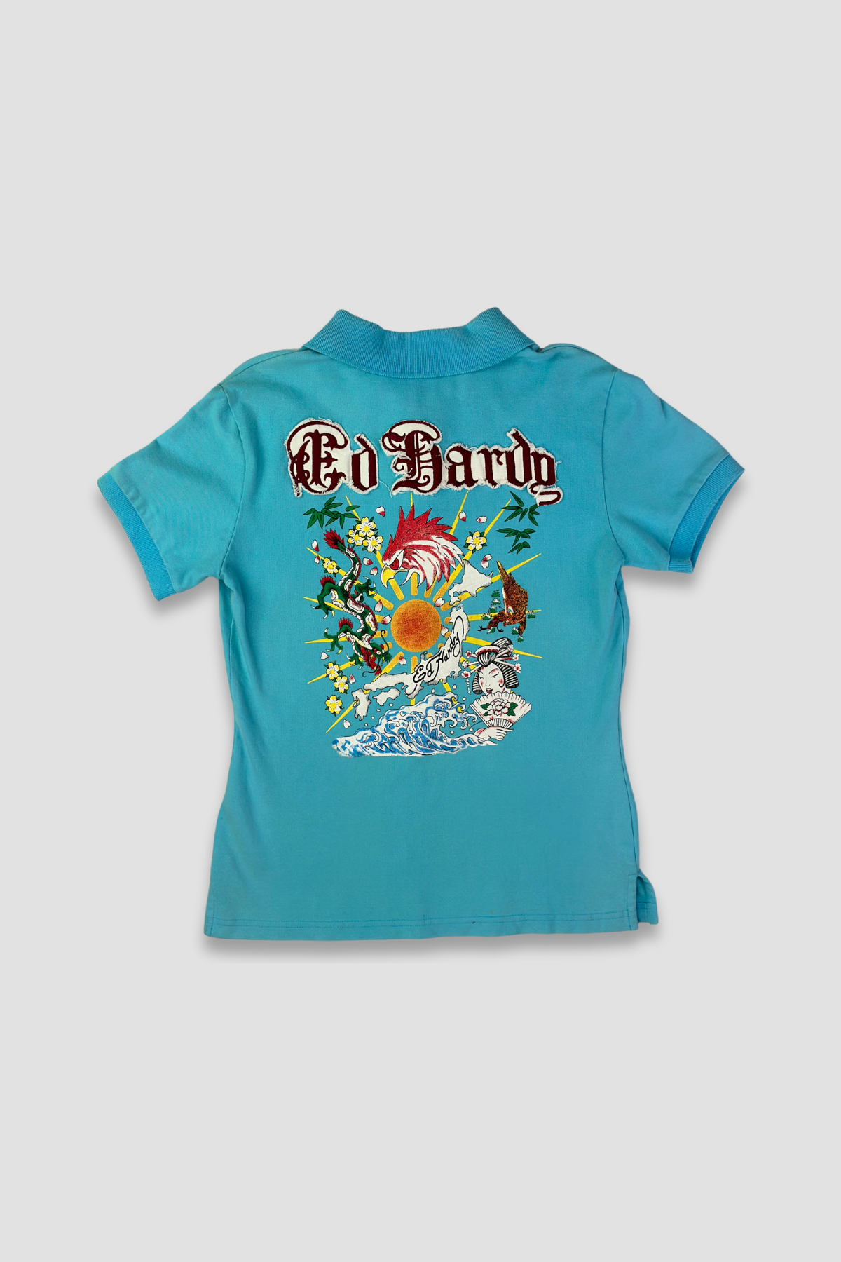 Ed Hardy Women's Blue Polo Shirt