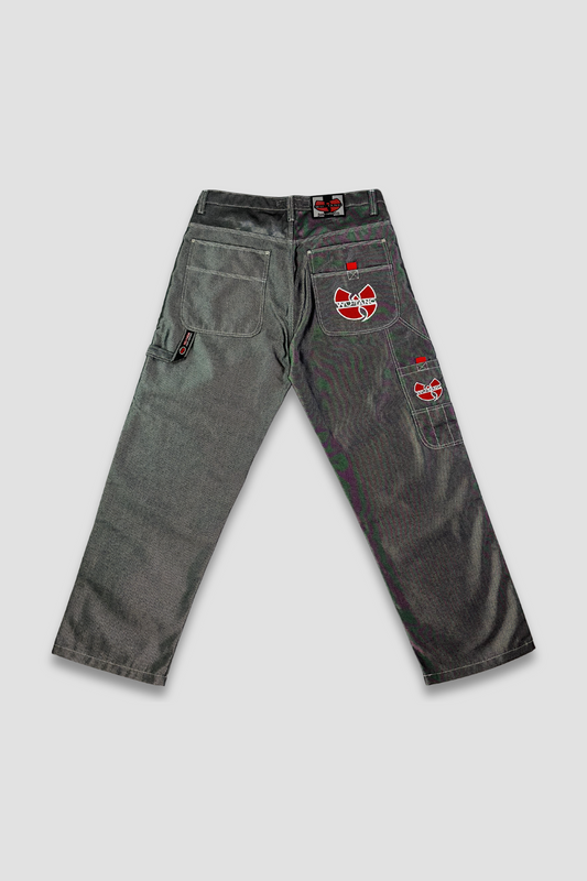 Wu Tang Jeans Collection Wide Fit Metallic Cargo Denim Pants