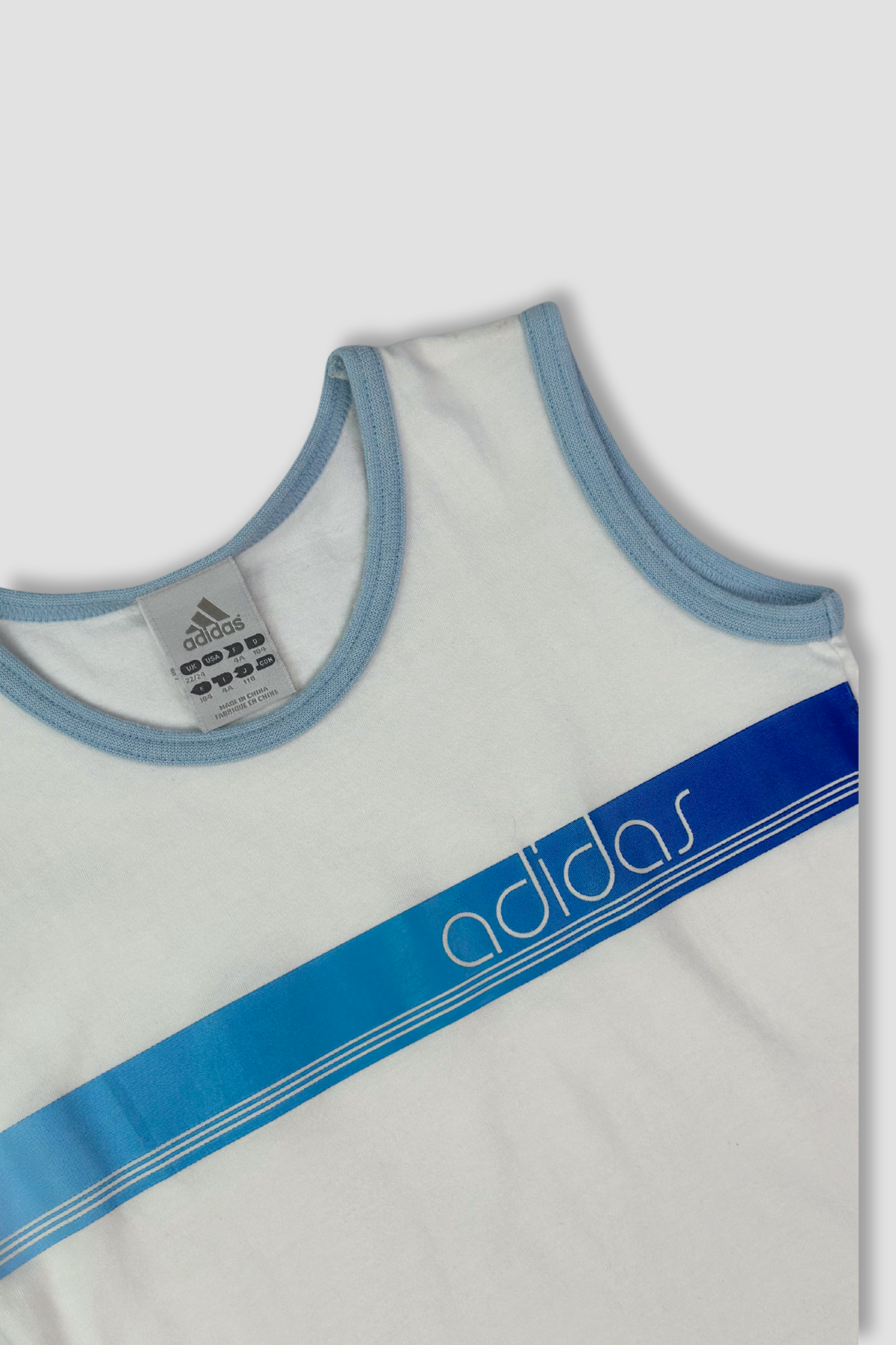 Adidas Baby Blue Graphic Sleeveless Tank Top