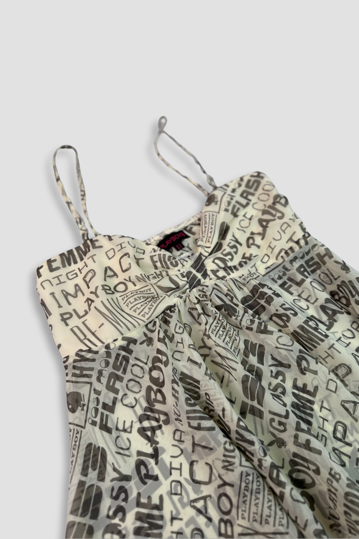 Playboy Care Women's Medium Newspaper Cami Top