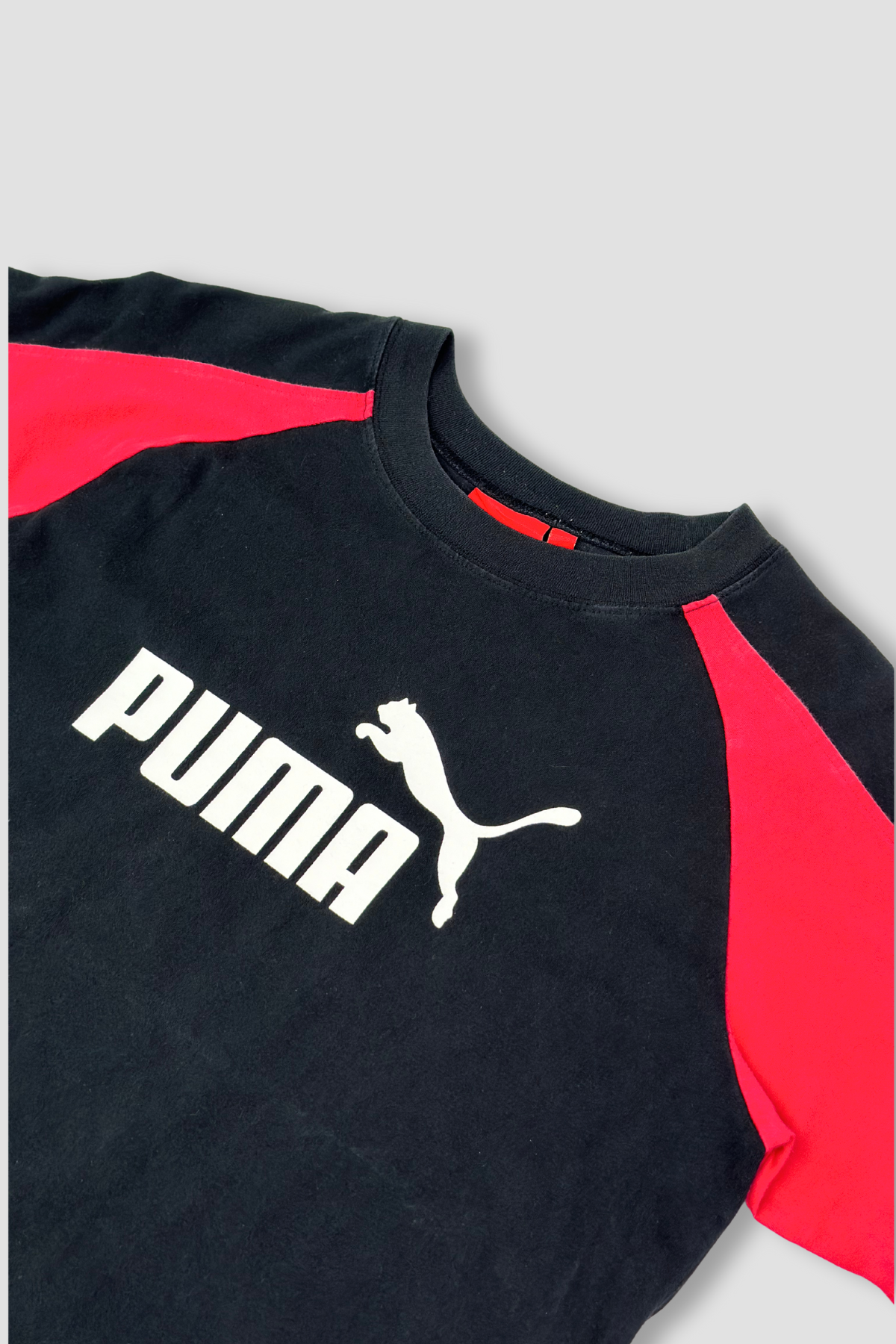 Puma Colorblock Black Red Shirt