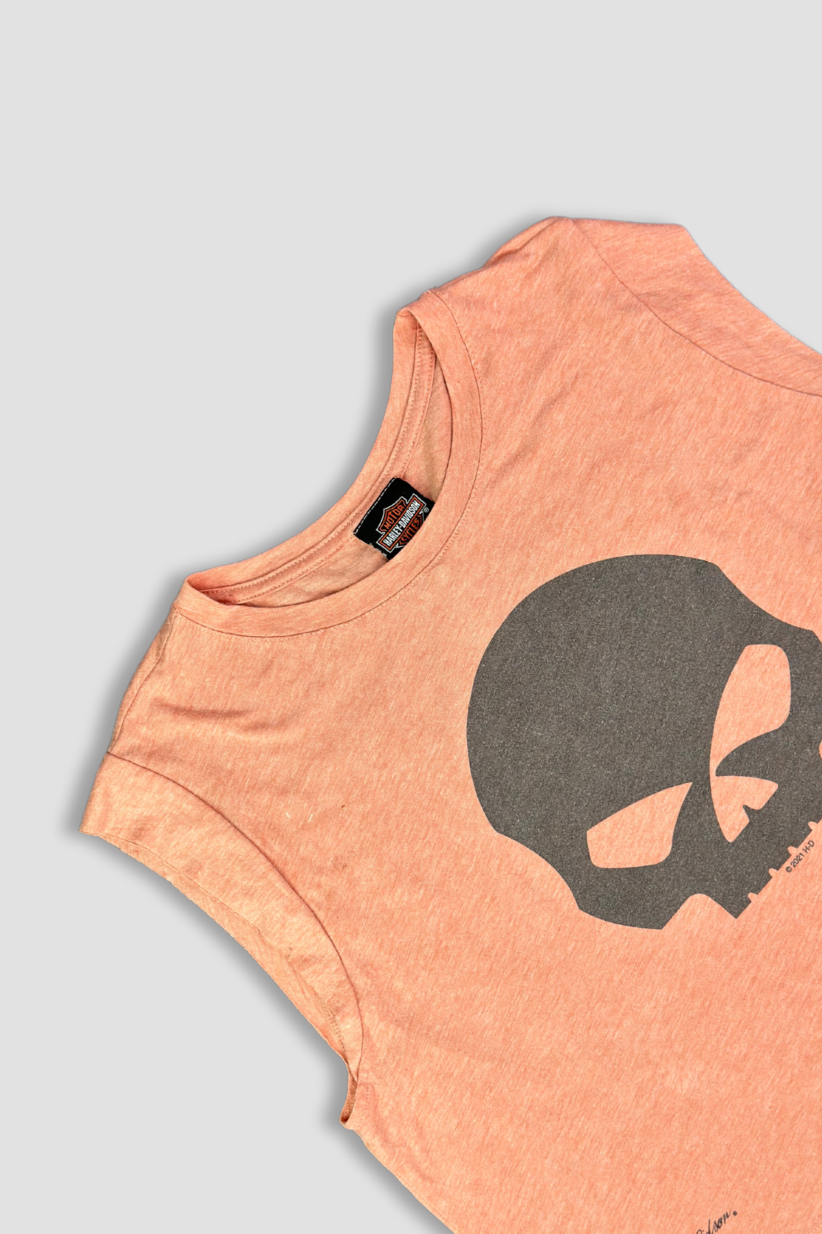 Harley Davidson Skull Graphic Crop Top