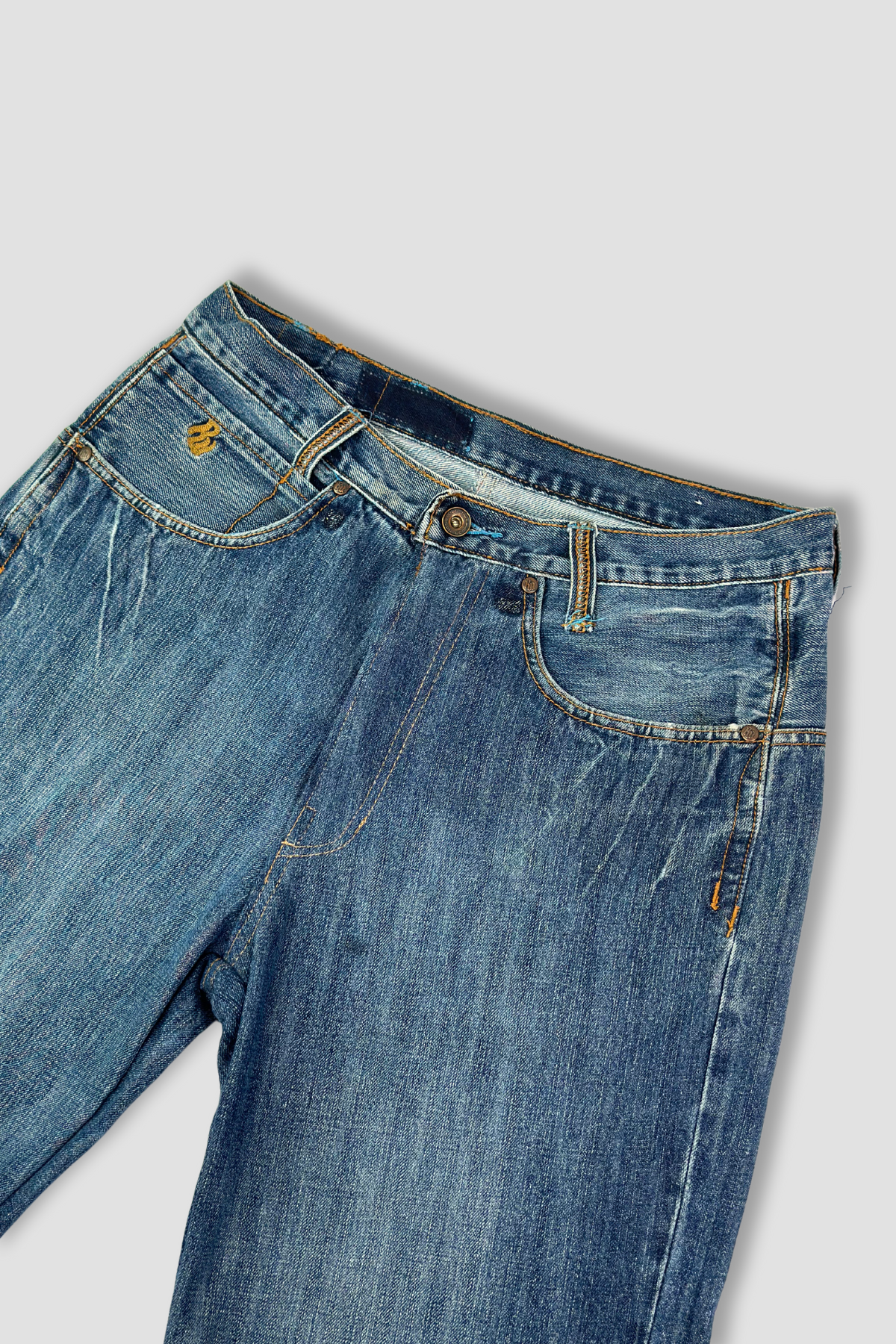 Rocawear Straight Leg Snap Button Denim Jeans