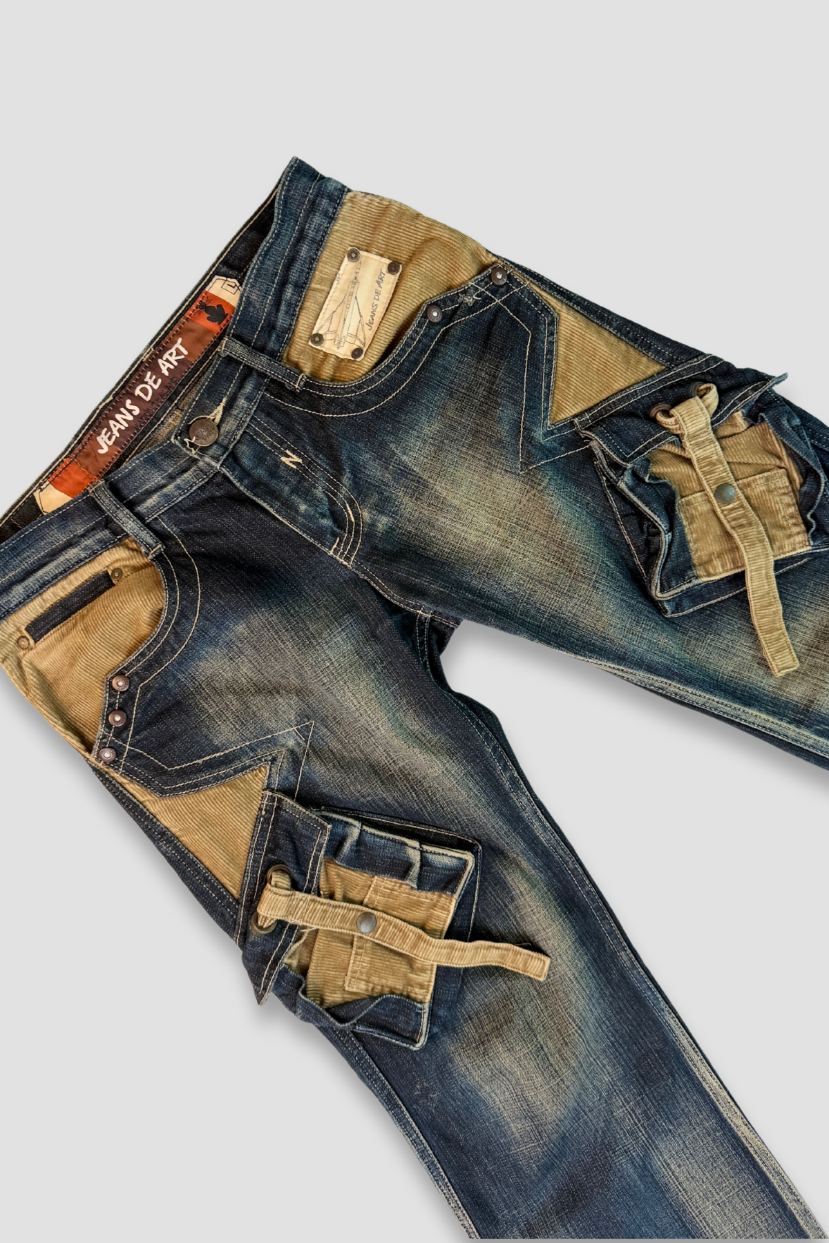 Jeans de Art Denim with Corduroy Straight Leg Pants