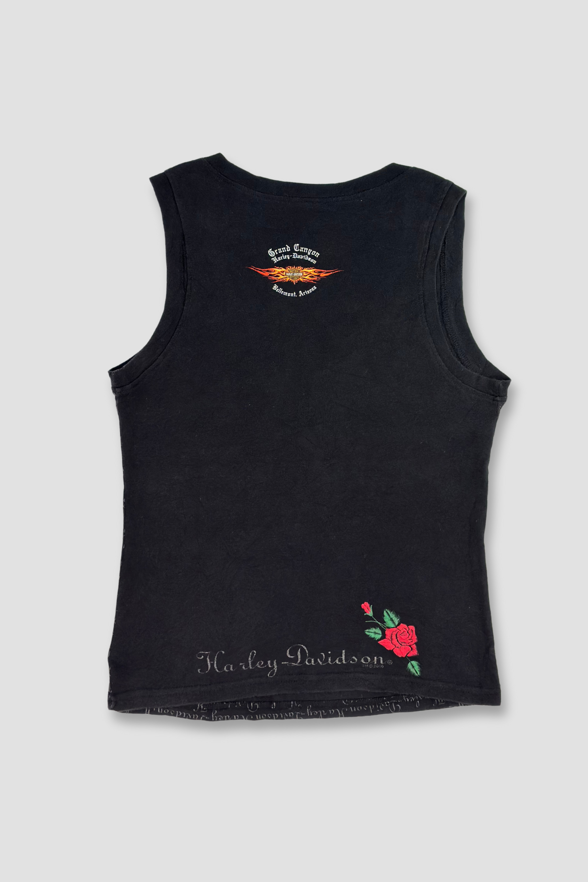 Harley Davidson Rose Printed Tank Top