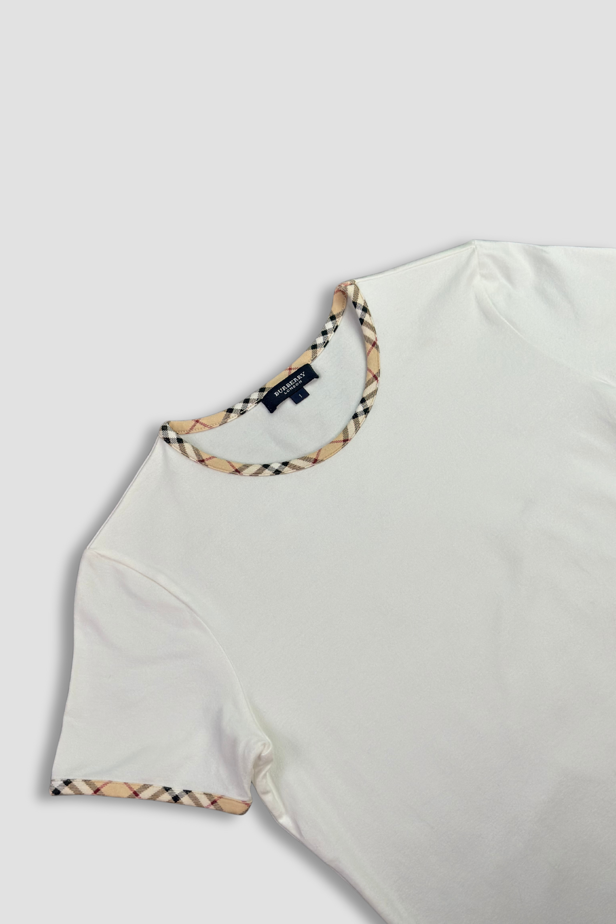 Burberry White Crew Neck T-Shirt