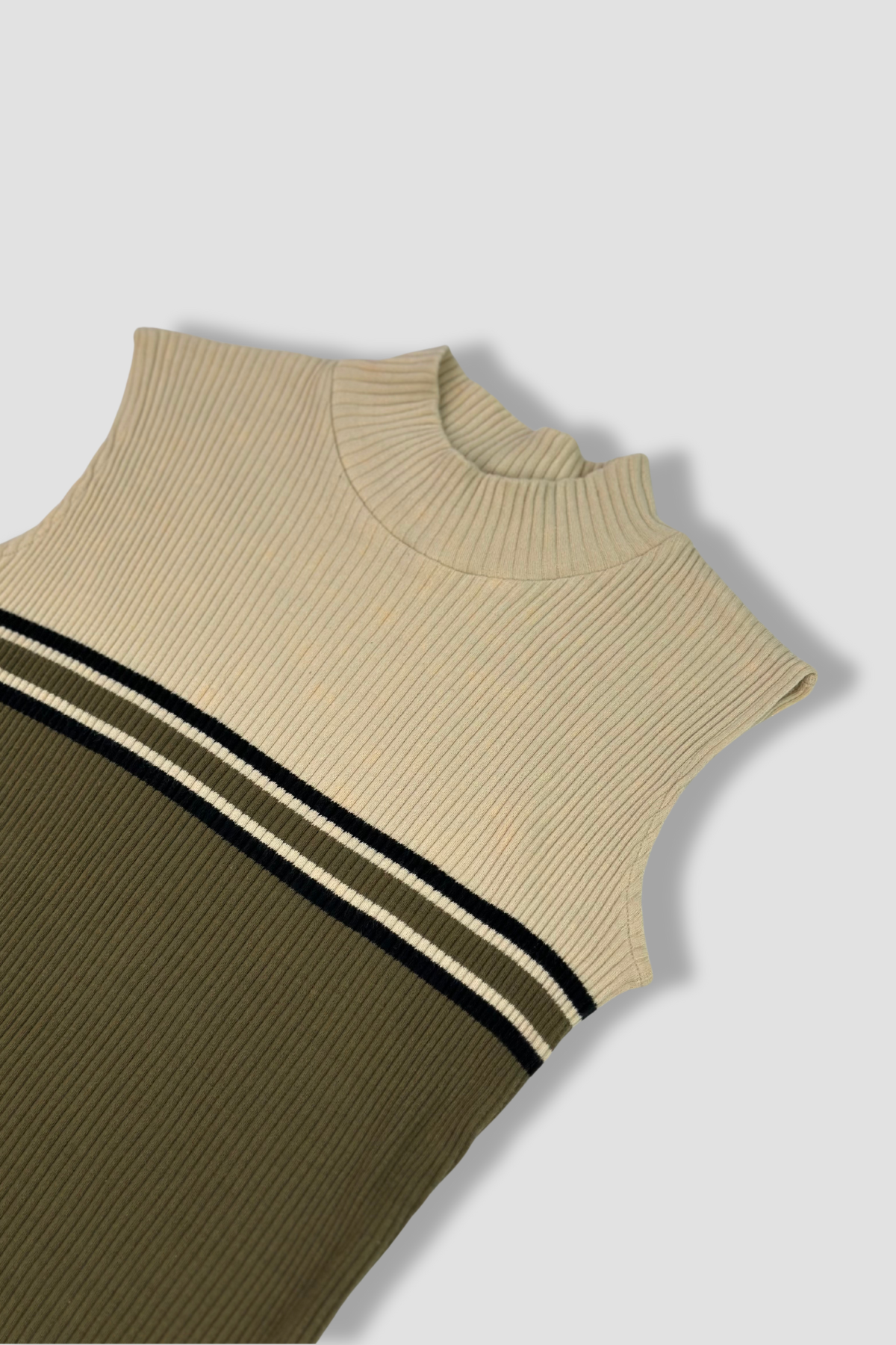 Duquesne Mock Neck Ribbed Tank Top