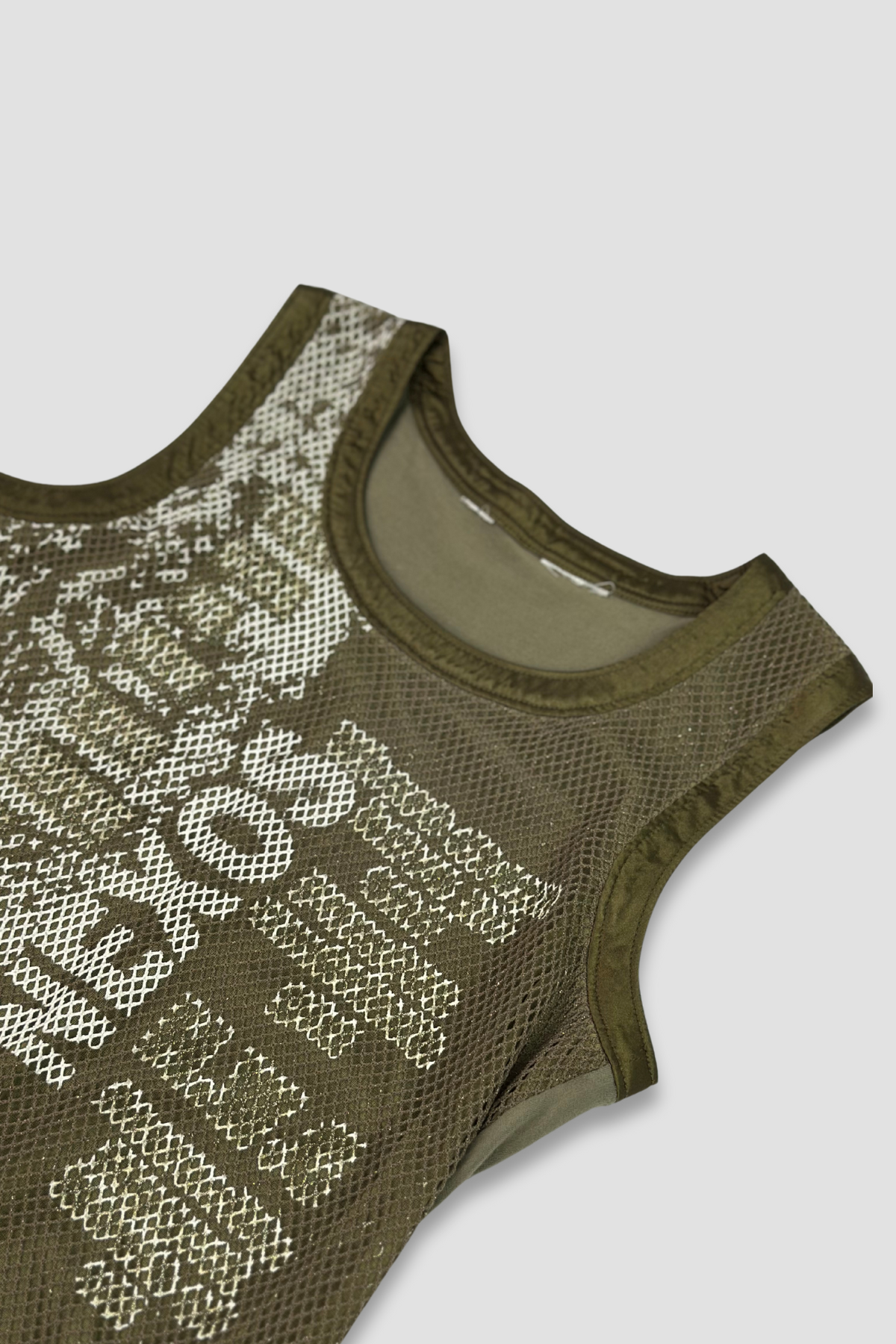 Mesh Graphic Print Tank Top