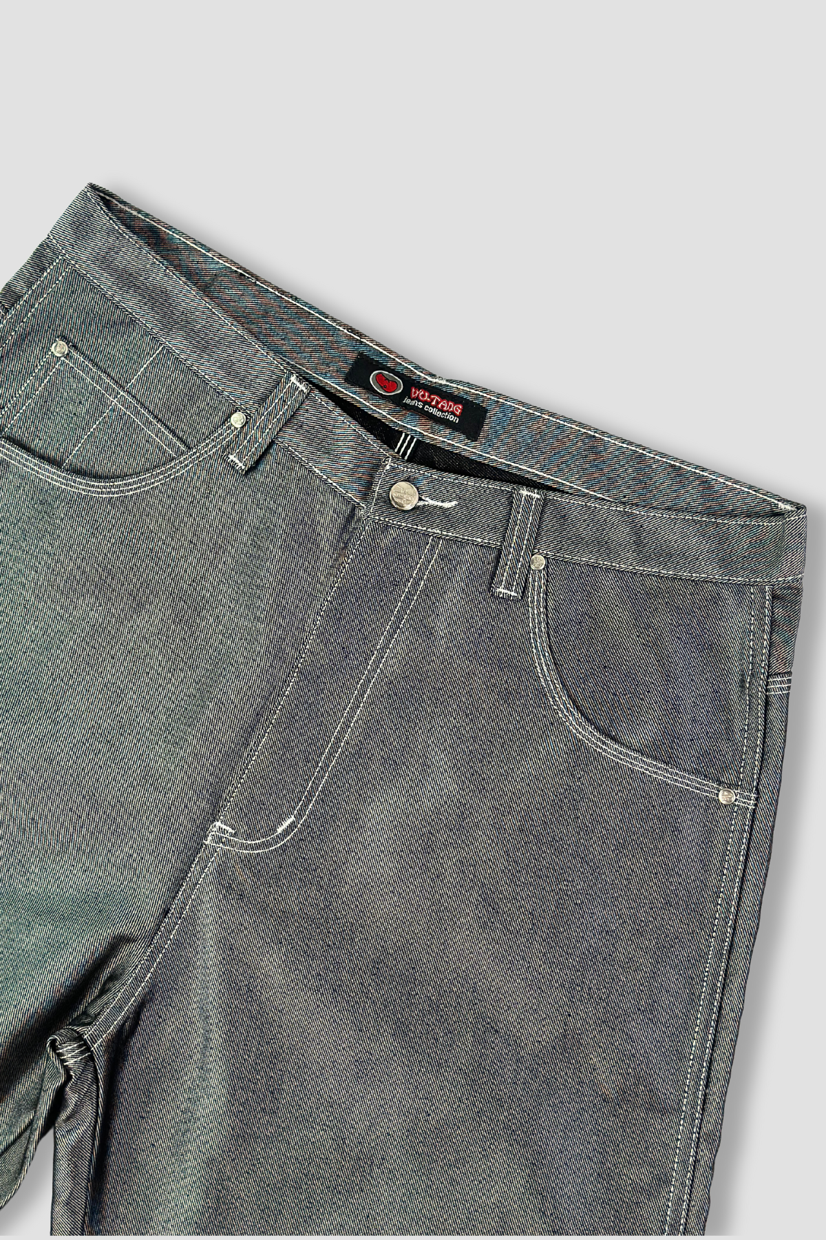 Wu Tang Jeans Collection Wide Fit Metallic Cargo Denim Pants