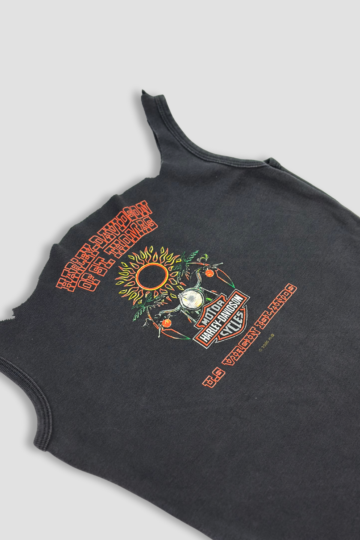 Harley Davidson Distressed Black Tank Top