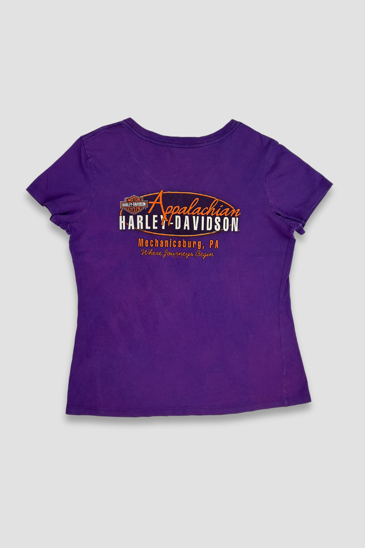 Harley Davidson Purple V-Neck T-Shirt