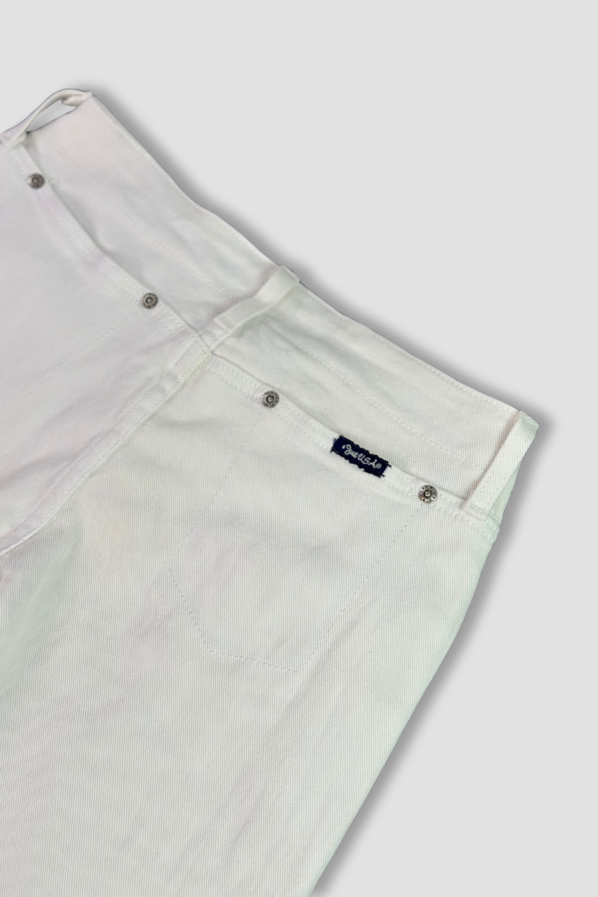 Just USA White Denim Straight Leg Jeans