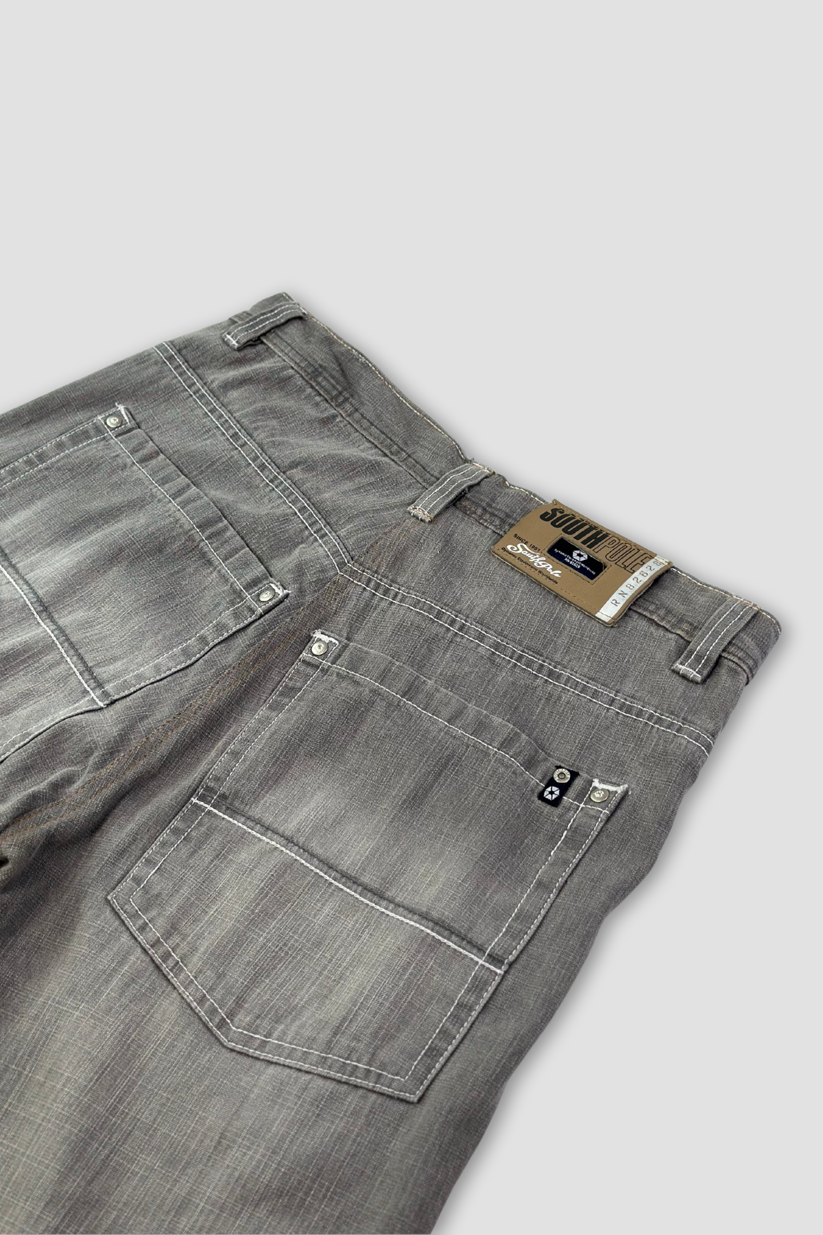 Southpole Tupac Style Wide Fit Grey Denim Jeans