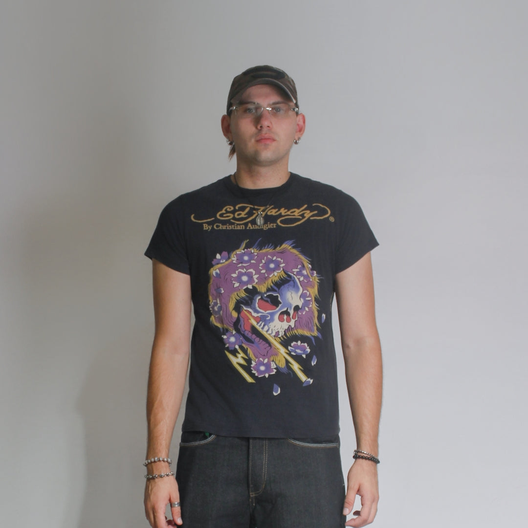 Ed Hardy by Christian Audigier Black Graphic T-Shirt