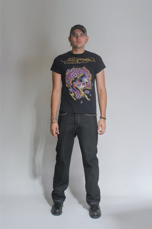 Ed Hardy by Christian Audigier Black Graphic T-Shirt