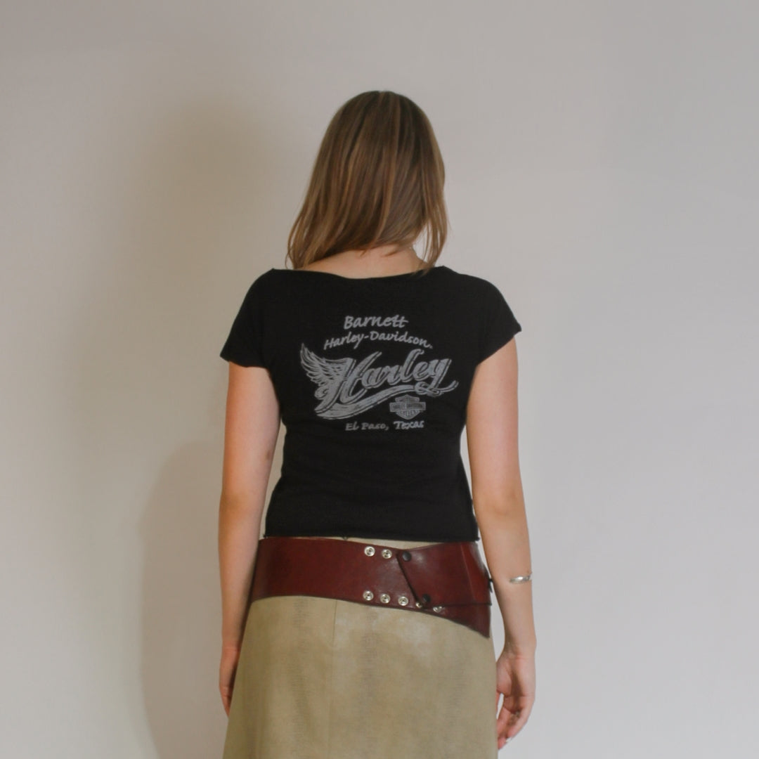 Harley Davidson Black Crop Top