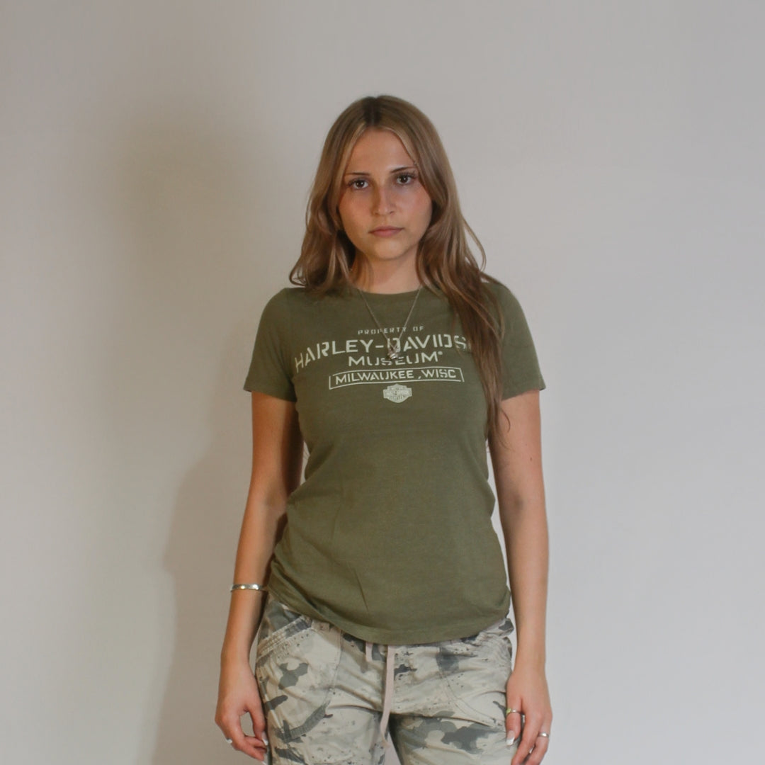 Harley Davidson Army Green T-Shirt