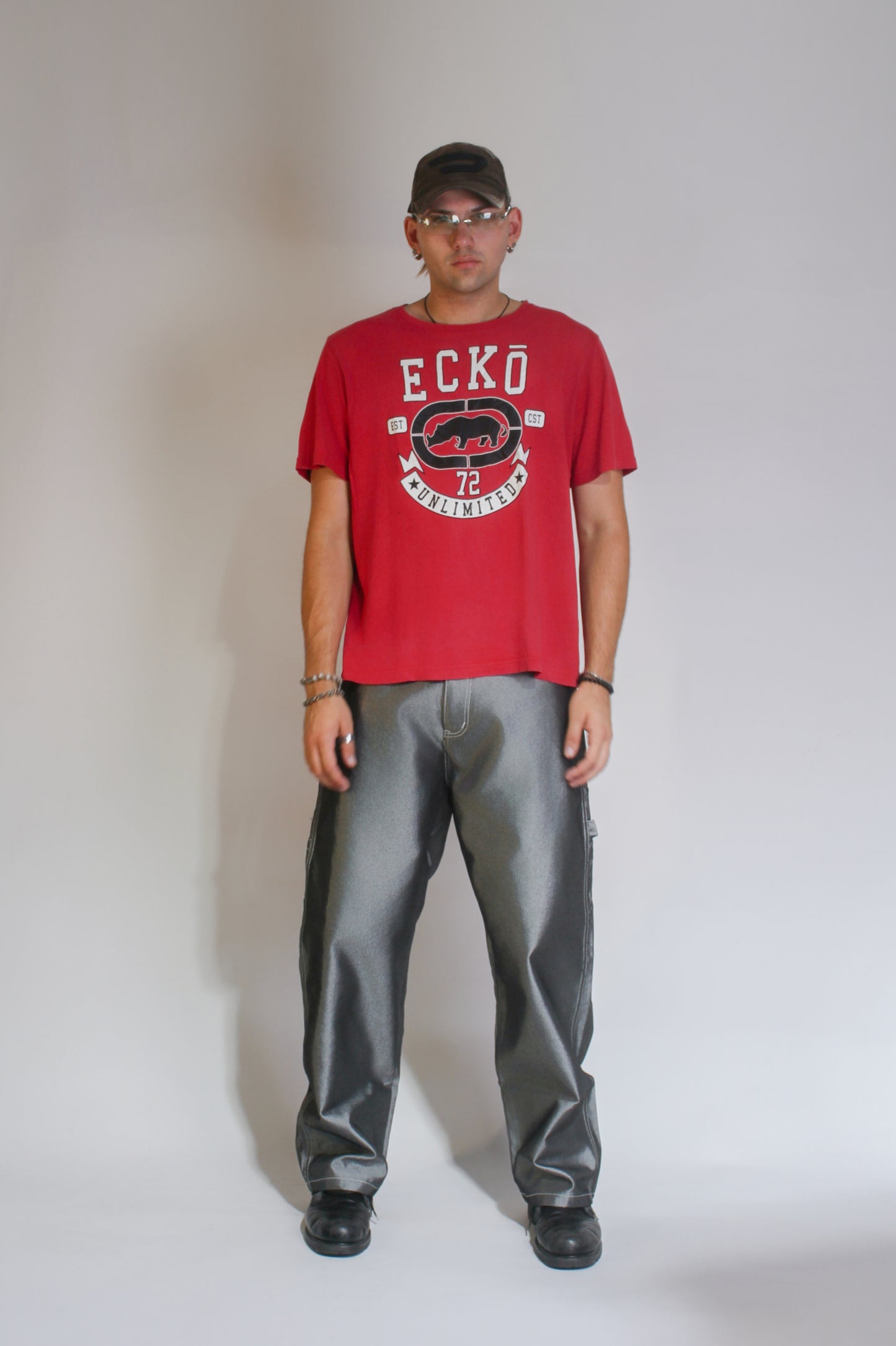 Ecko Unltd. Men's Large Red Graphic T-Shirt